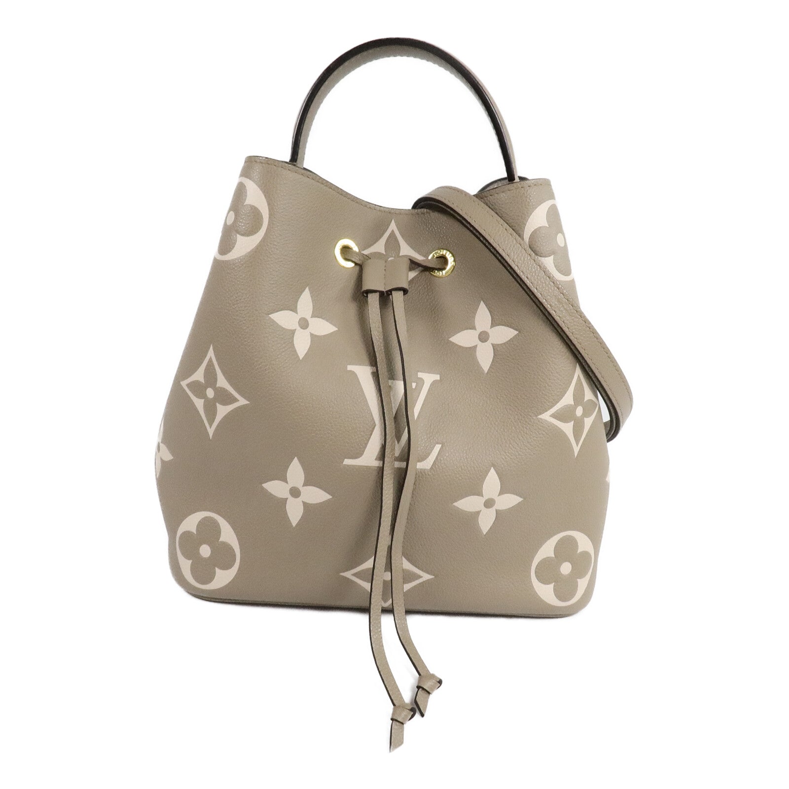 LOUIS VUITTON Monogram Empreinte Neo Noe MM金扣手挽肩背兩用袋