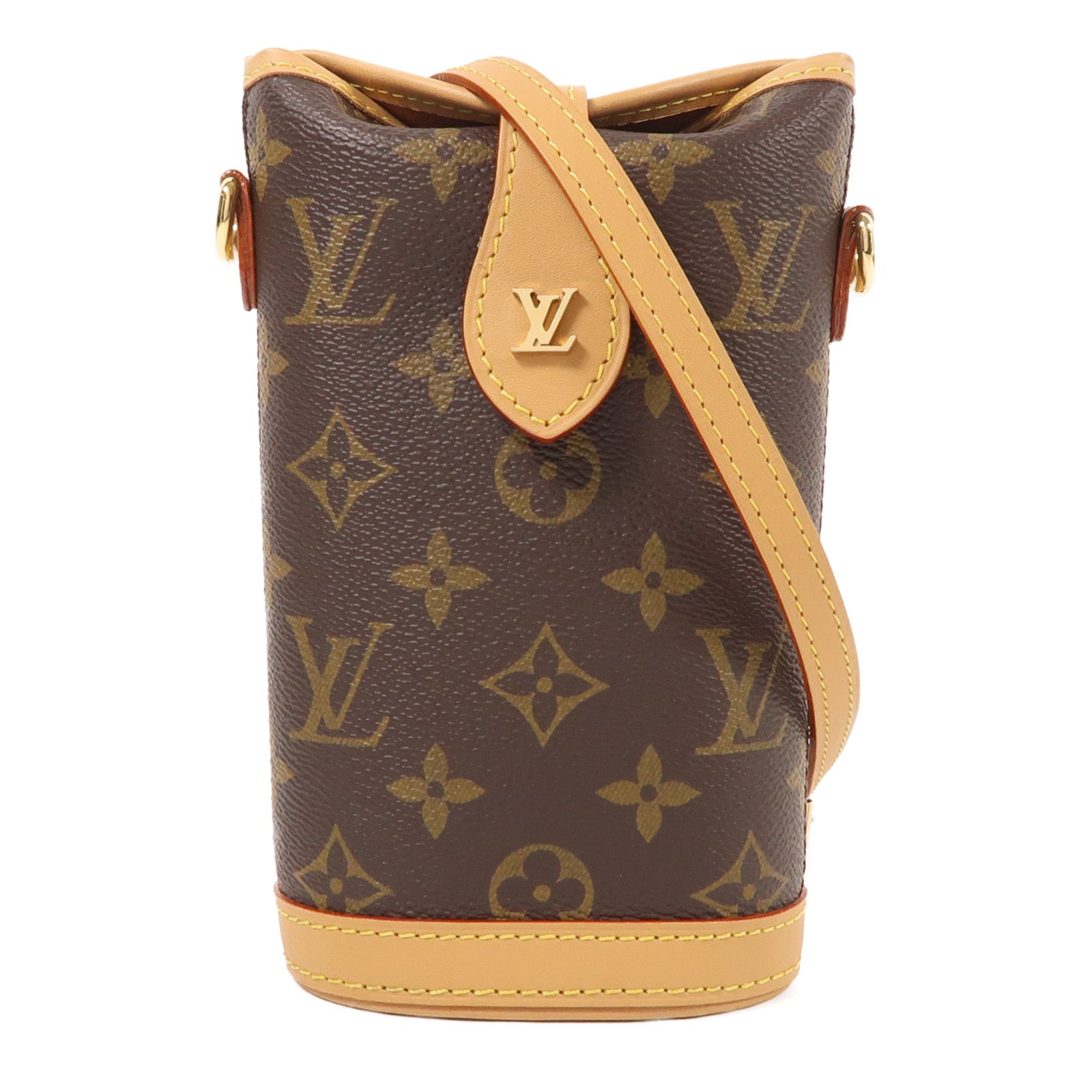 LOUIS VUITTON LV GHW Fold Me Pouch Shoulder Bag M80874 Monogram Brown
