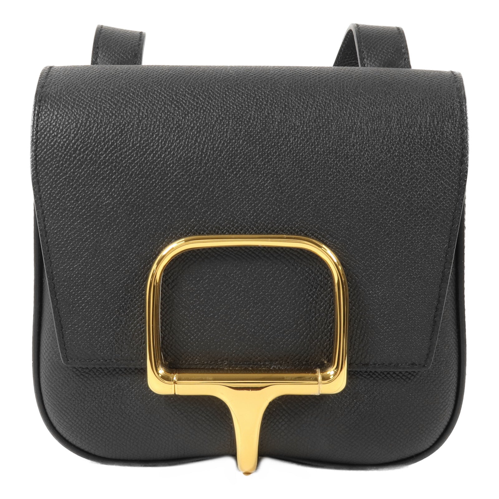 HERMES Epsom皮革Della Cavalleria Mini肩背袋Noir