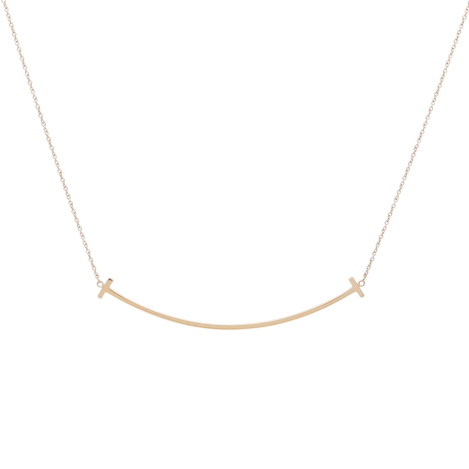 TIFFANY&CO 18K玫瑰金T-Smile Necklace項鍊