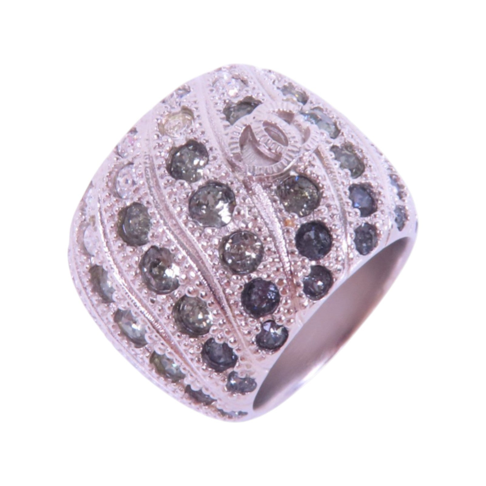 CHANEL 金屬/水鑽Ring戒指US#5