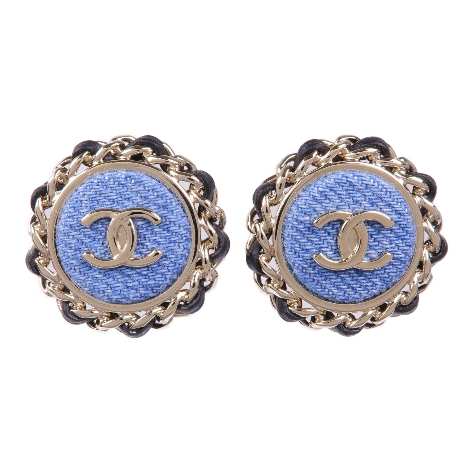 CHANEL 皮革/金屬Earrings耳環