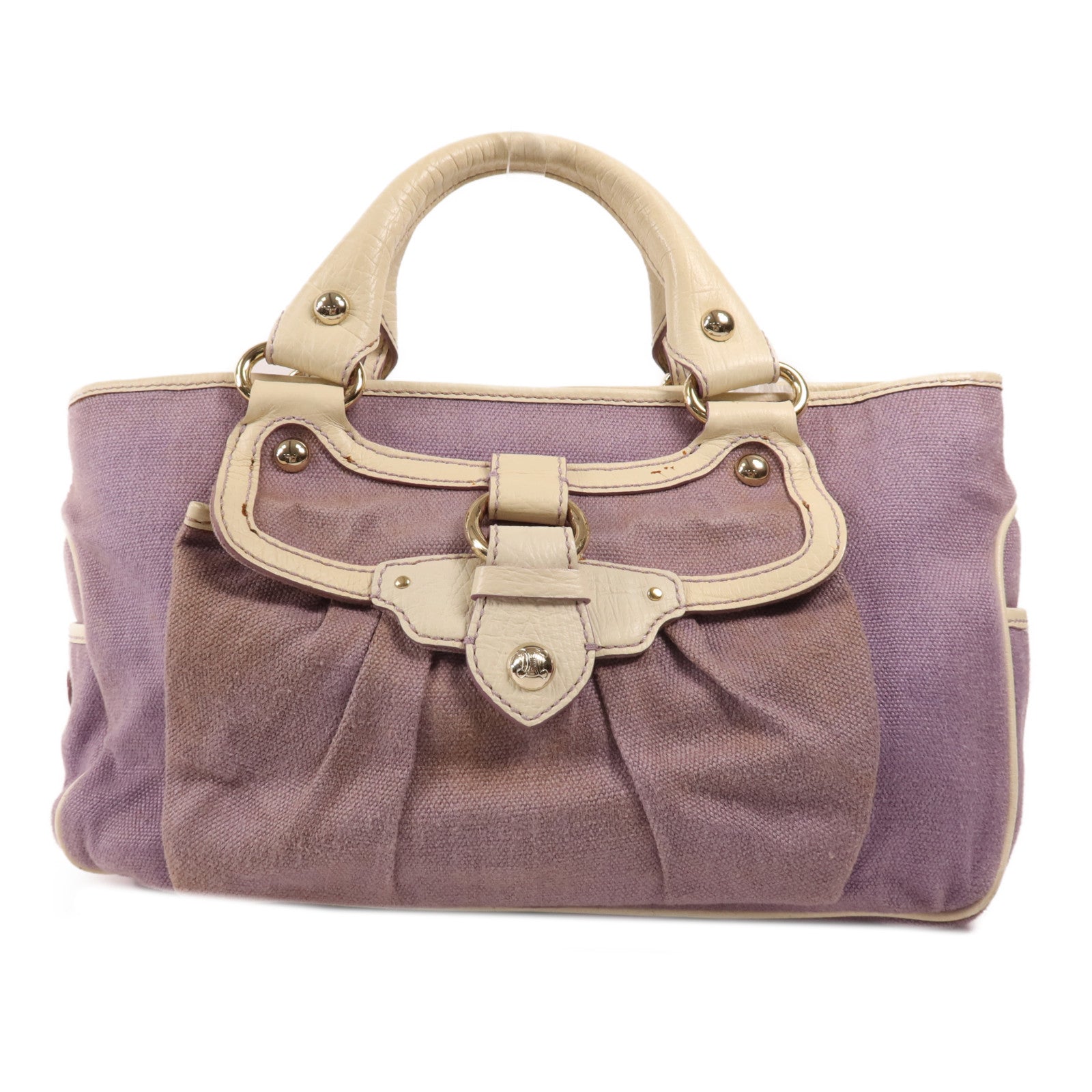 CELINE 帆布Hand Bag金扣手挽袋