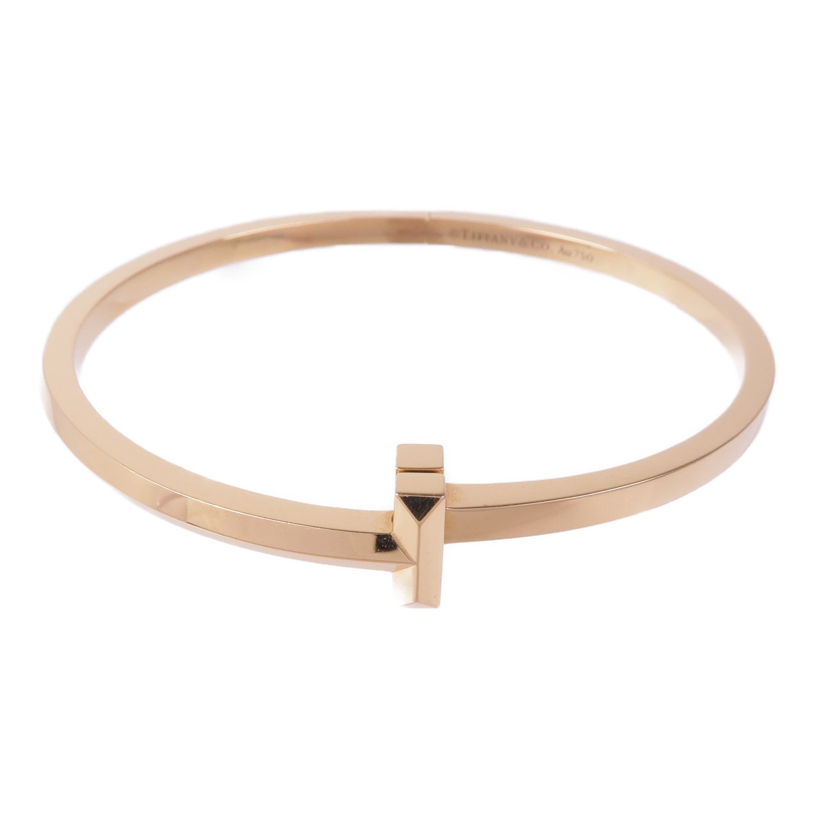 TIFFANY&CO 18K玫瑰金T1 Narrow Hinged Bangle手鐲