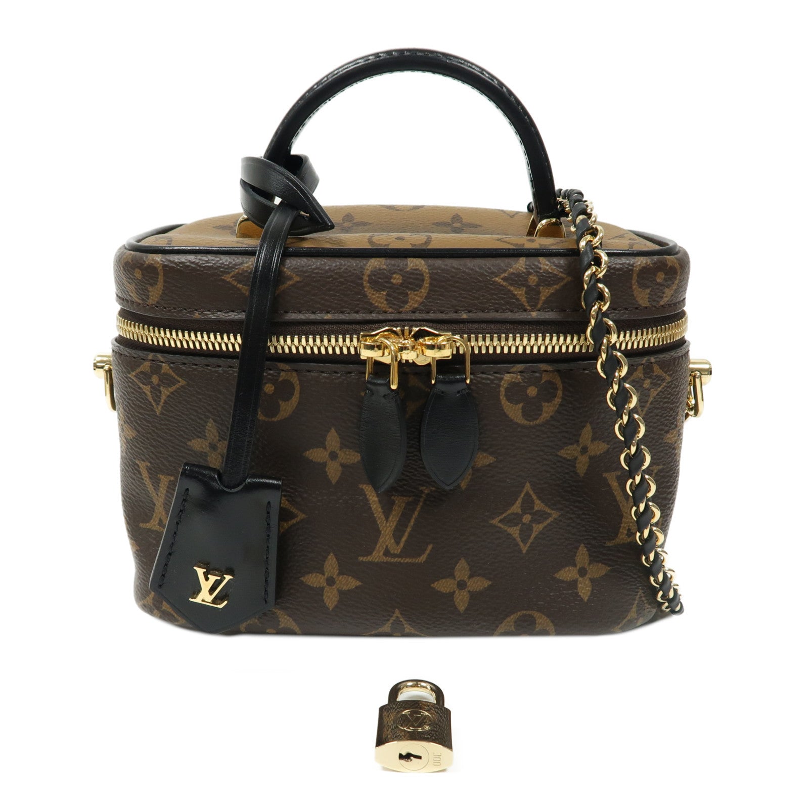 LOUIS VUITTON LV GHW Vanity 2 Way Bag Handbag M45165 Monogram Reverse Brown