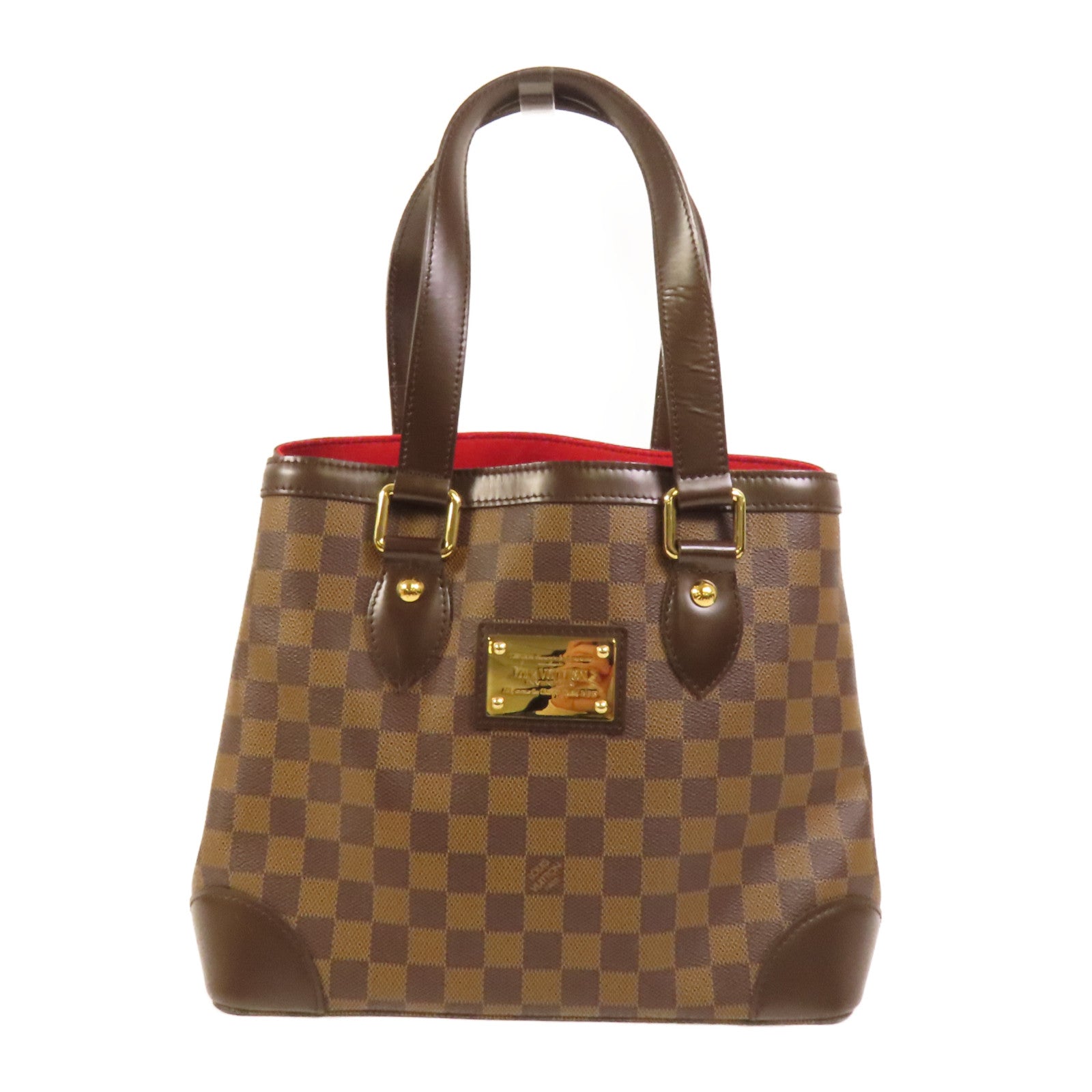LOUIS VUITTON Damier Hampstead PM金扣手挽袋