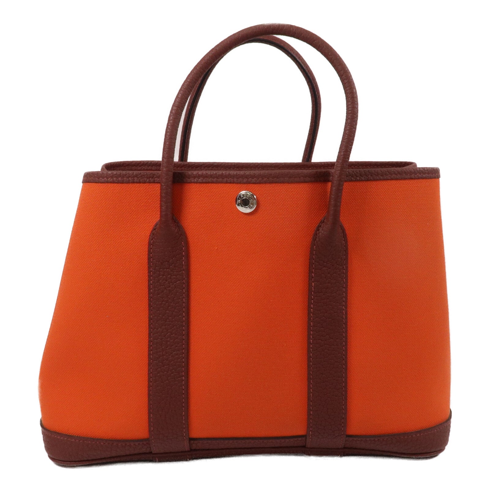 HERMES 帆布Garden Party TPM手挽袋Capucine/Rough H