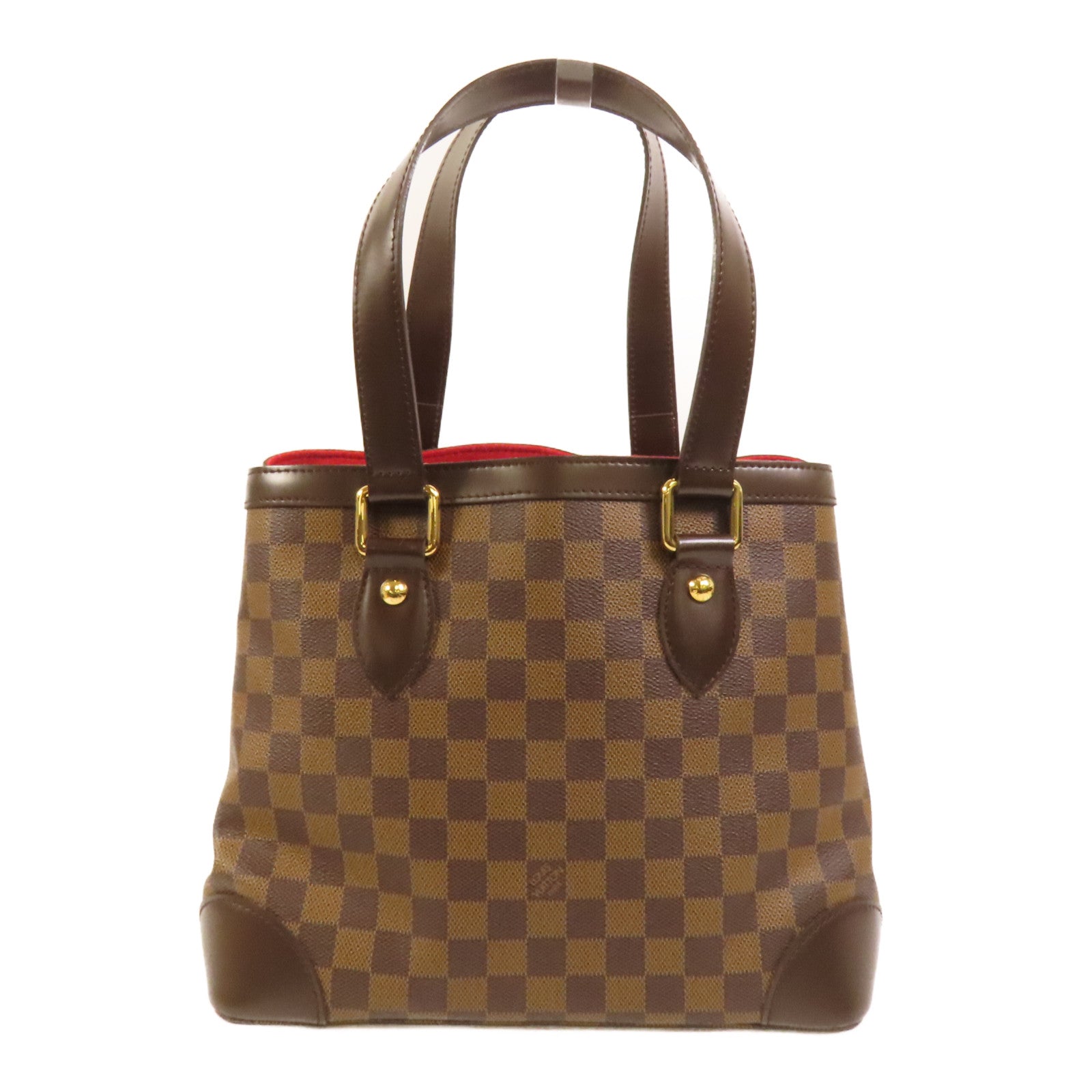 LOUIS VUITTON Damier Hampstead PM金扣手挽袋