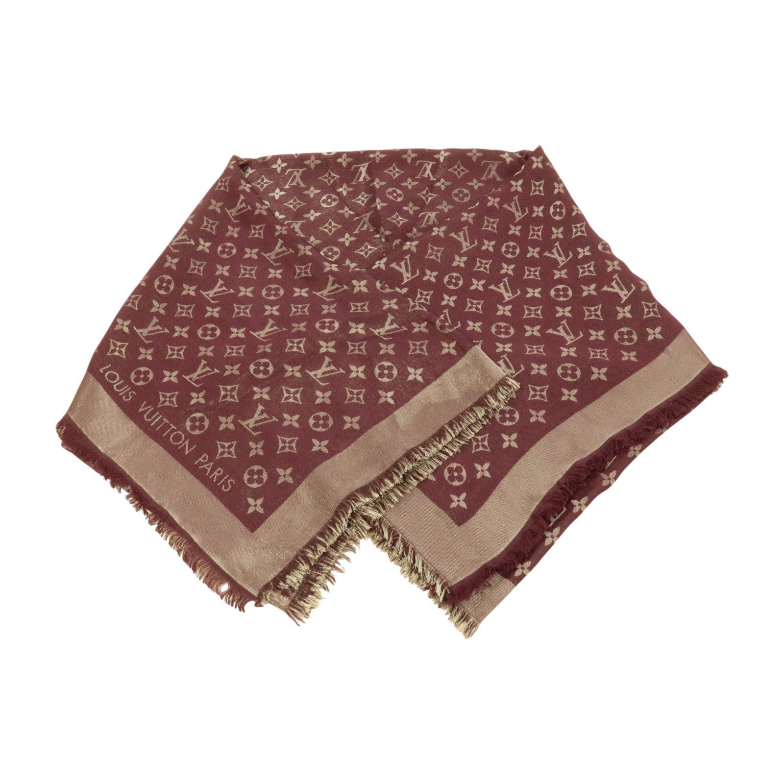 LOUIS VUITTON 【激減優惠】絲質/羊毛/嫘縈Scarf 142X142cm絲巾