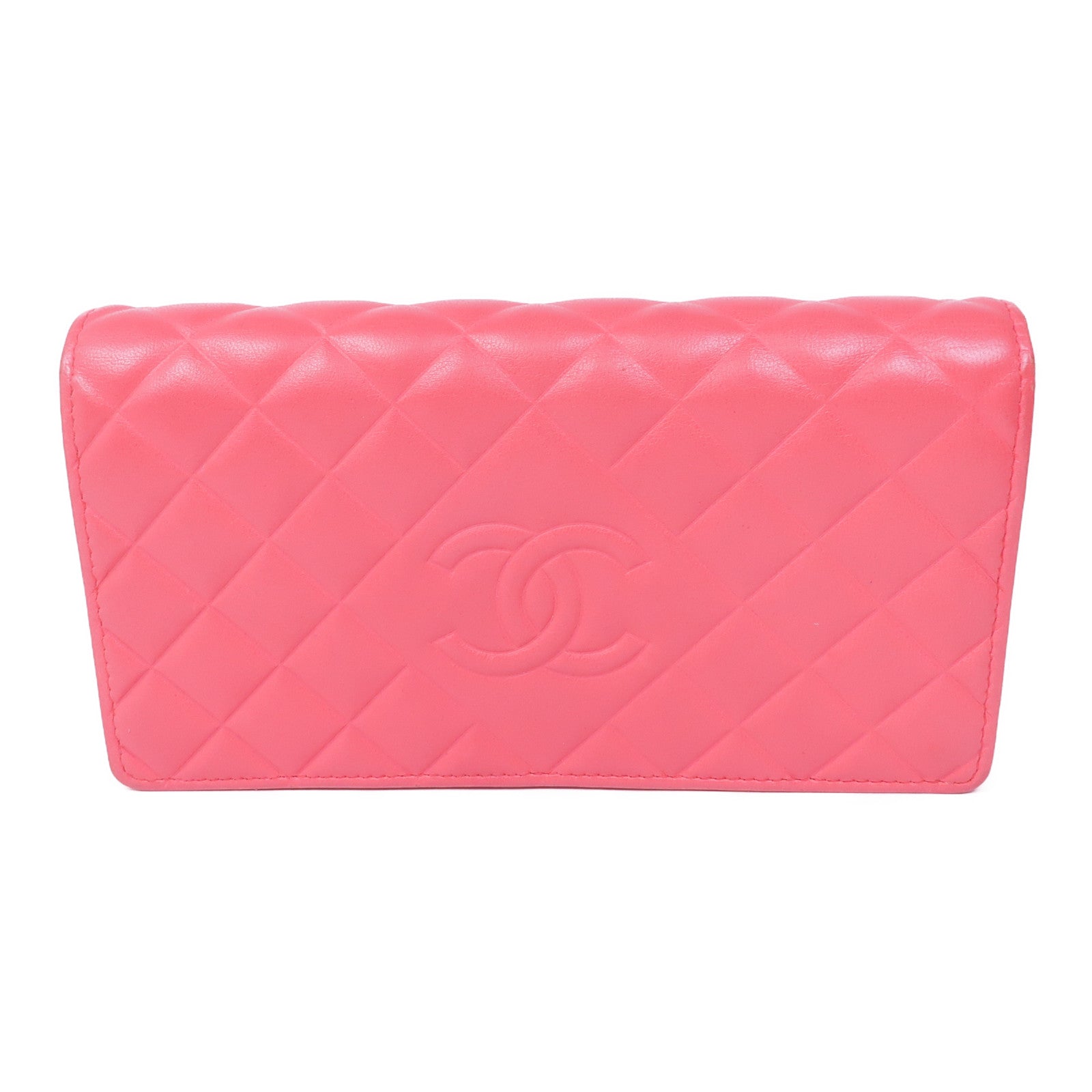 CHANEL 皮革Long Wallet金扣長錢包