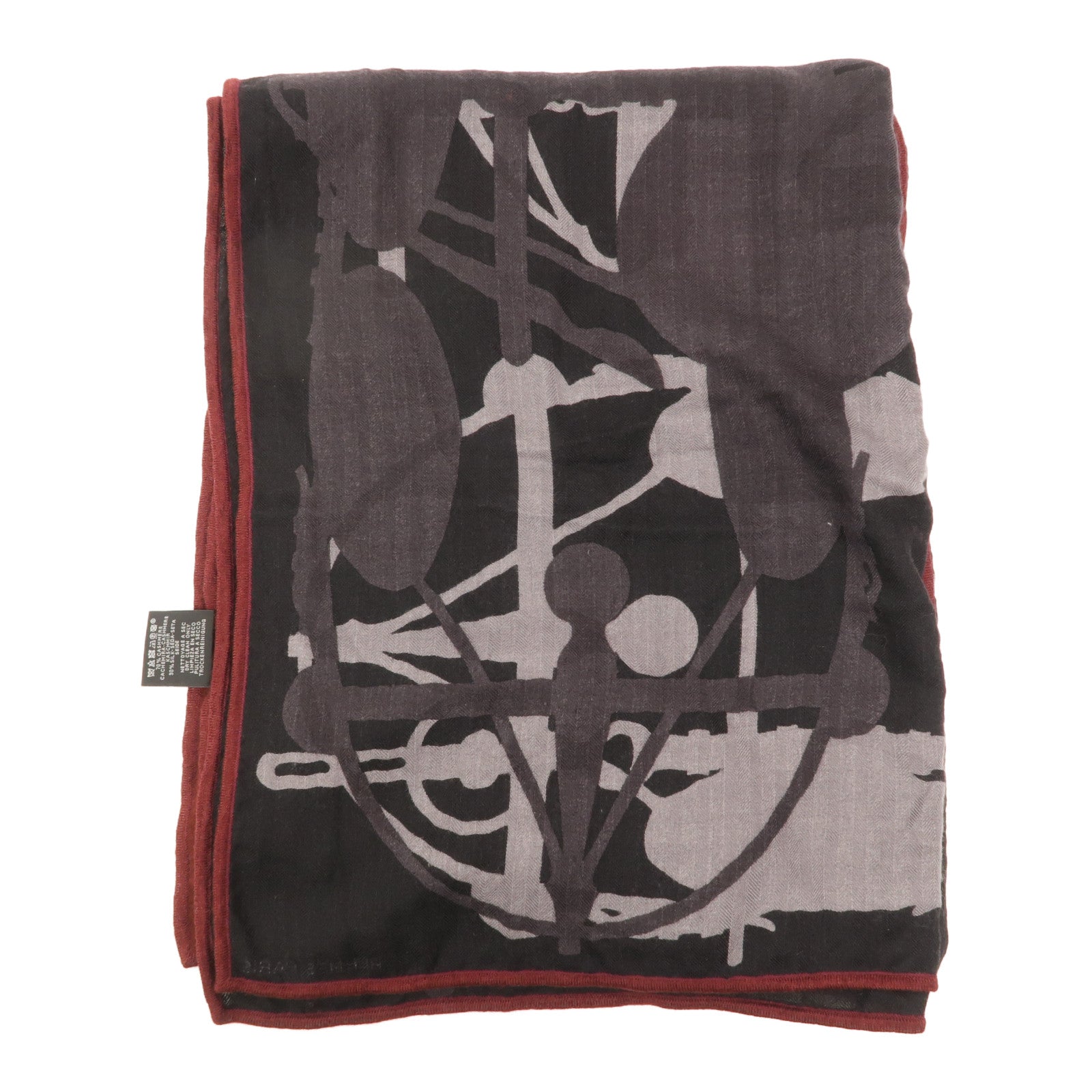 HERMES 絲質/羊絨Scarf 63X160cm圍巾