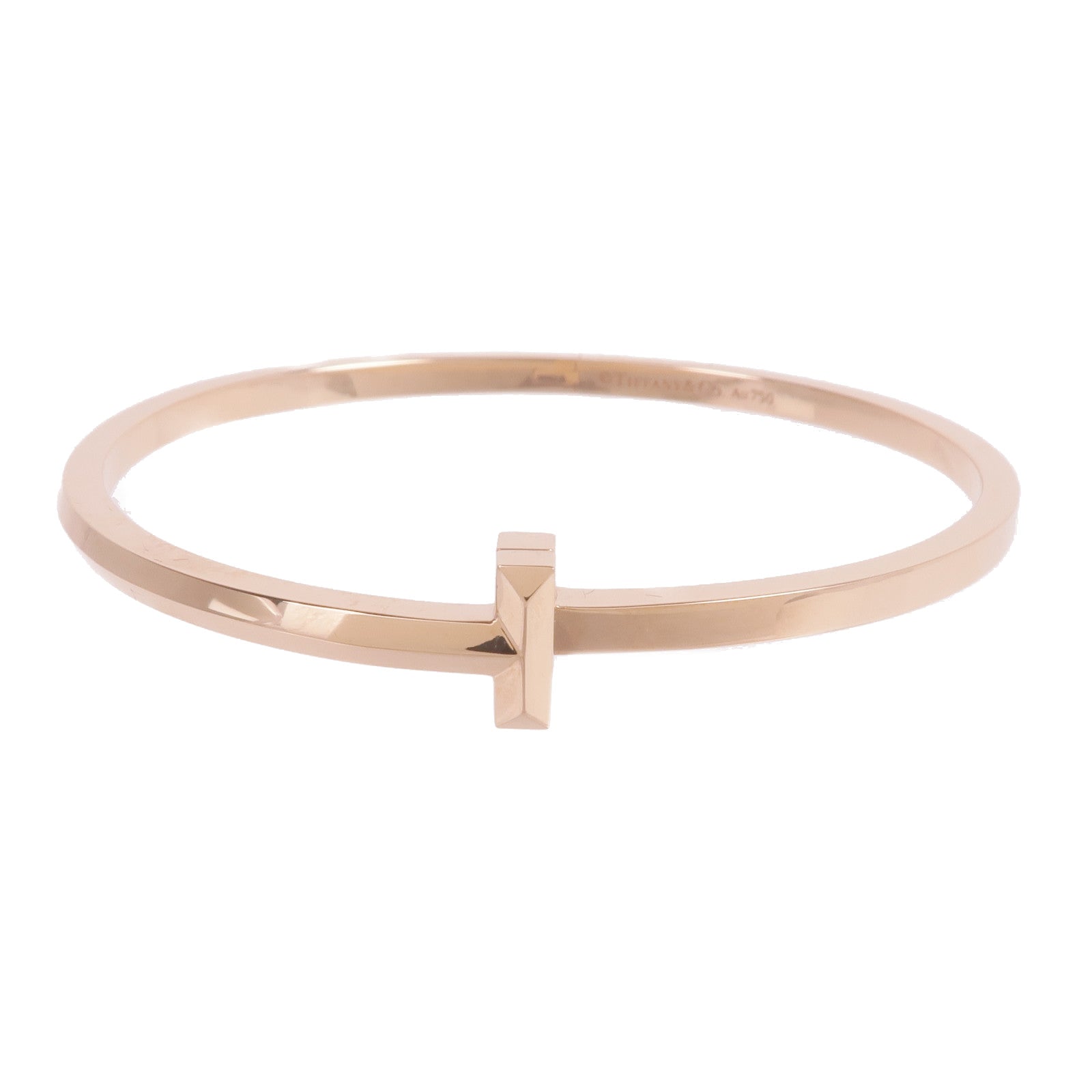 TIFFANY&CO 18K玫瑰金T1 Narrow Hinged Bangle手鐲