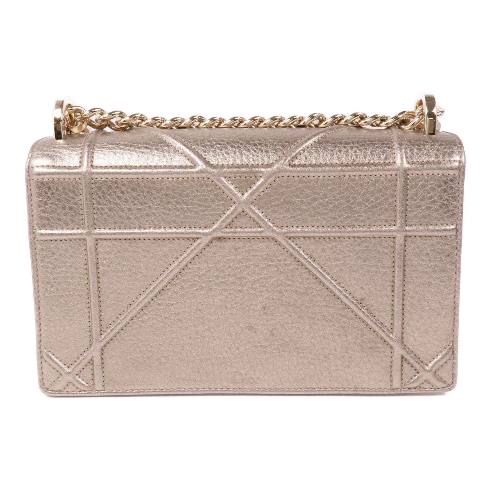 Dior 牛皮皮革Diorama金扣鏈帶肩背袋