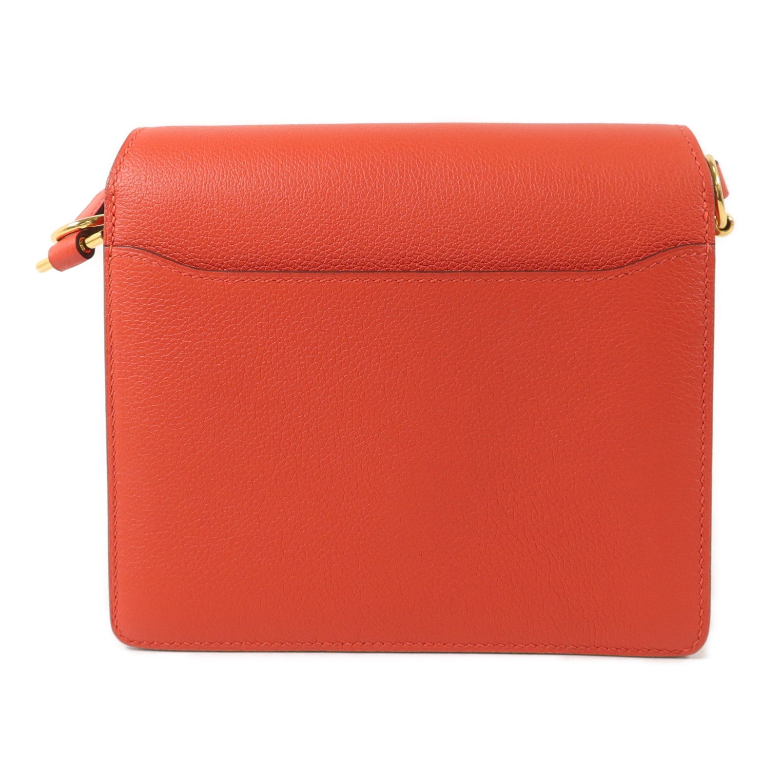 HERMES Evercolor皮革Roulis Mini肩背袋Rouge Tomate