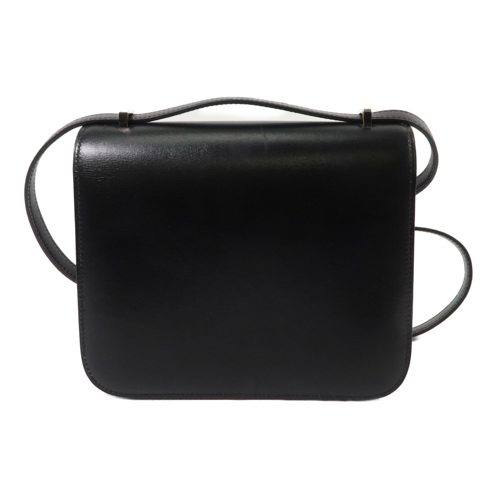 HERMES Box皮革Constance Mini肩背袋Noir
