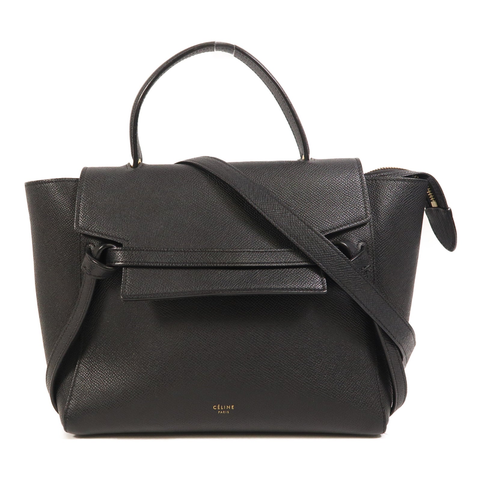 CELINE 牛皮皮革Micro Belt Bag金扣手挽肩背兩用袋