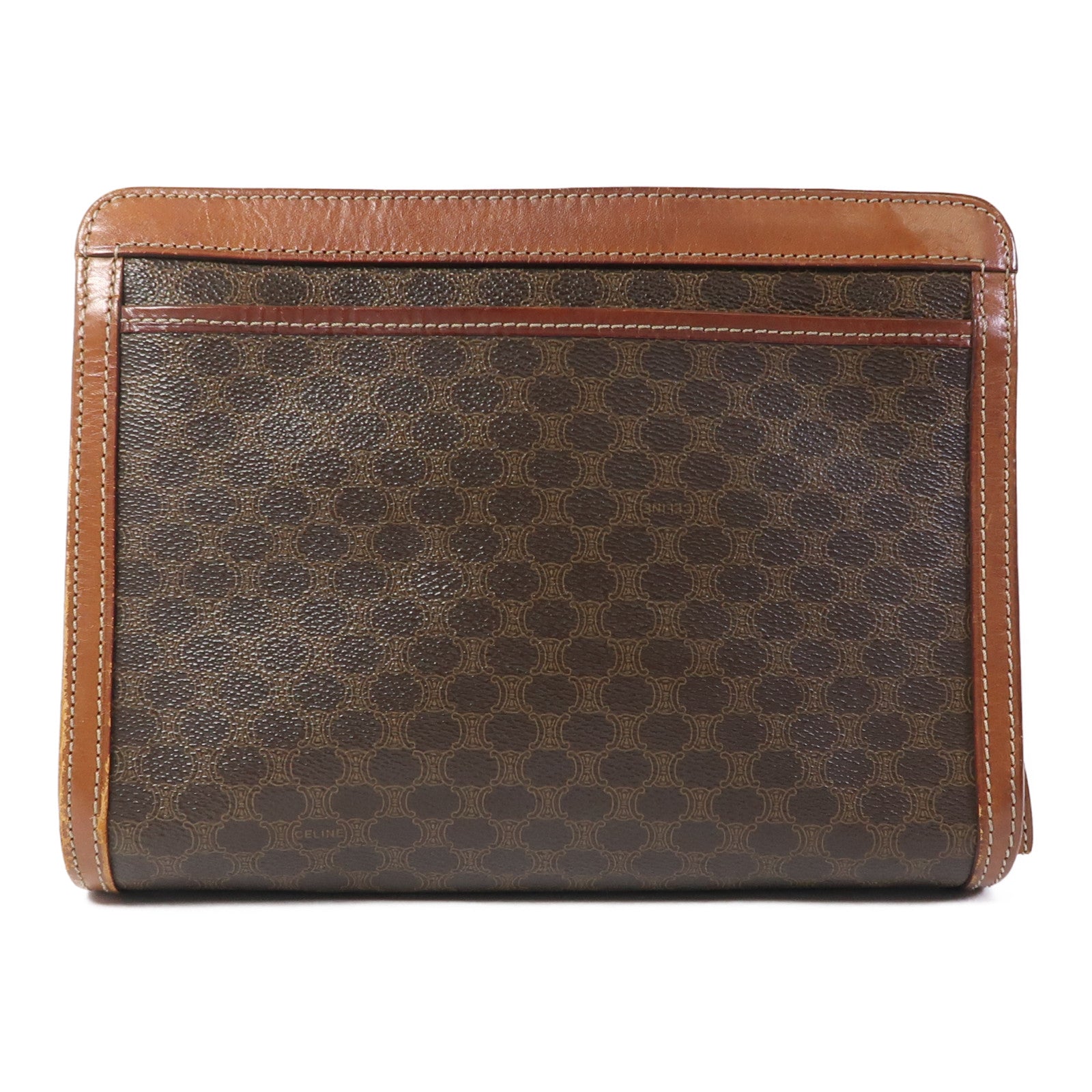 CELINE 牛皮皮革Shoulder Bag金扣鏈帶手挽肩背兩用袋