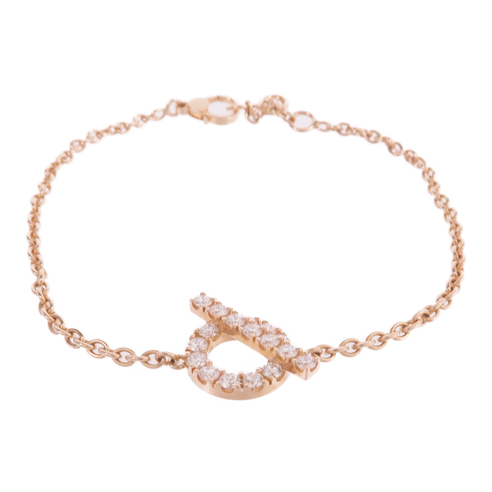 HERMES 18K白金Finesse Bracelet鑽石手鏈