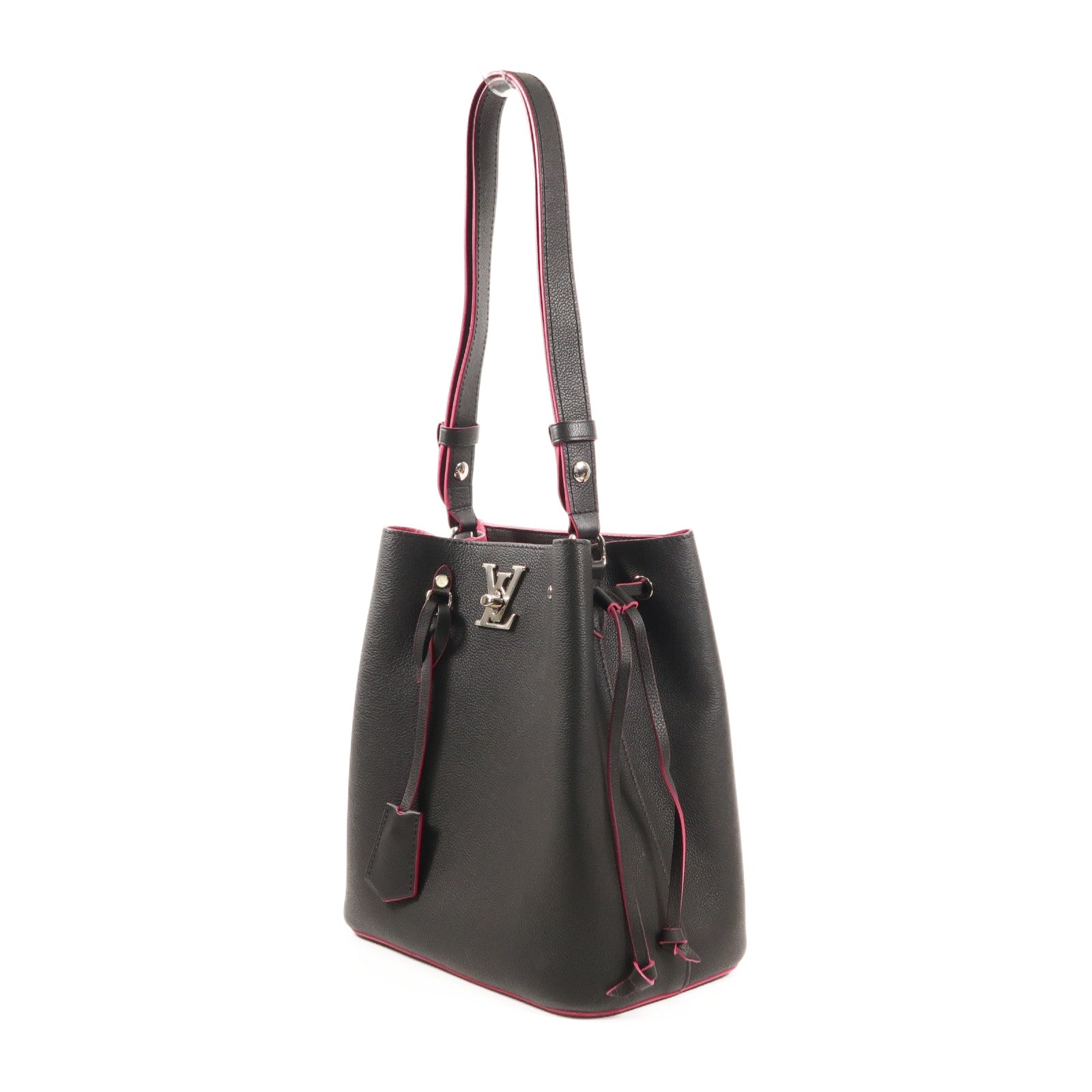 LOUIS VUITTON 牛皮皮革Lockme銀扣肩背袋