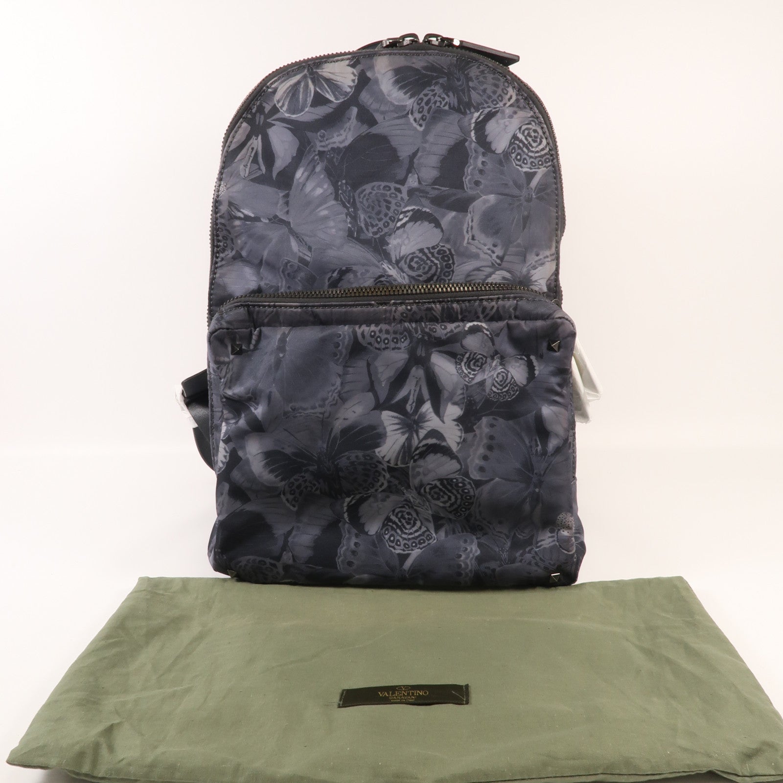 Valentino 帆布Rucksack銀扣背包