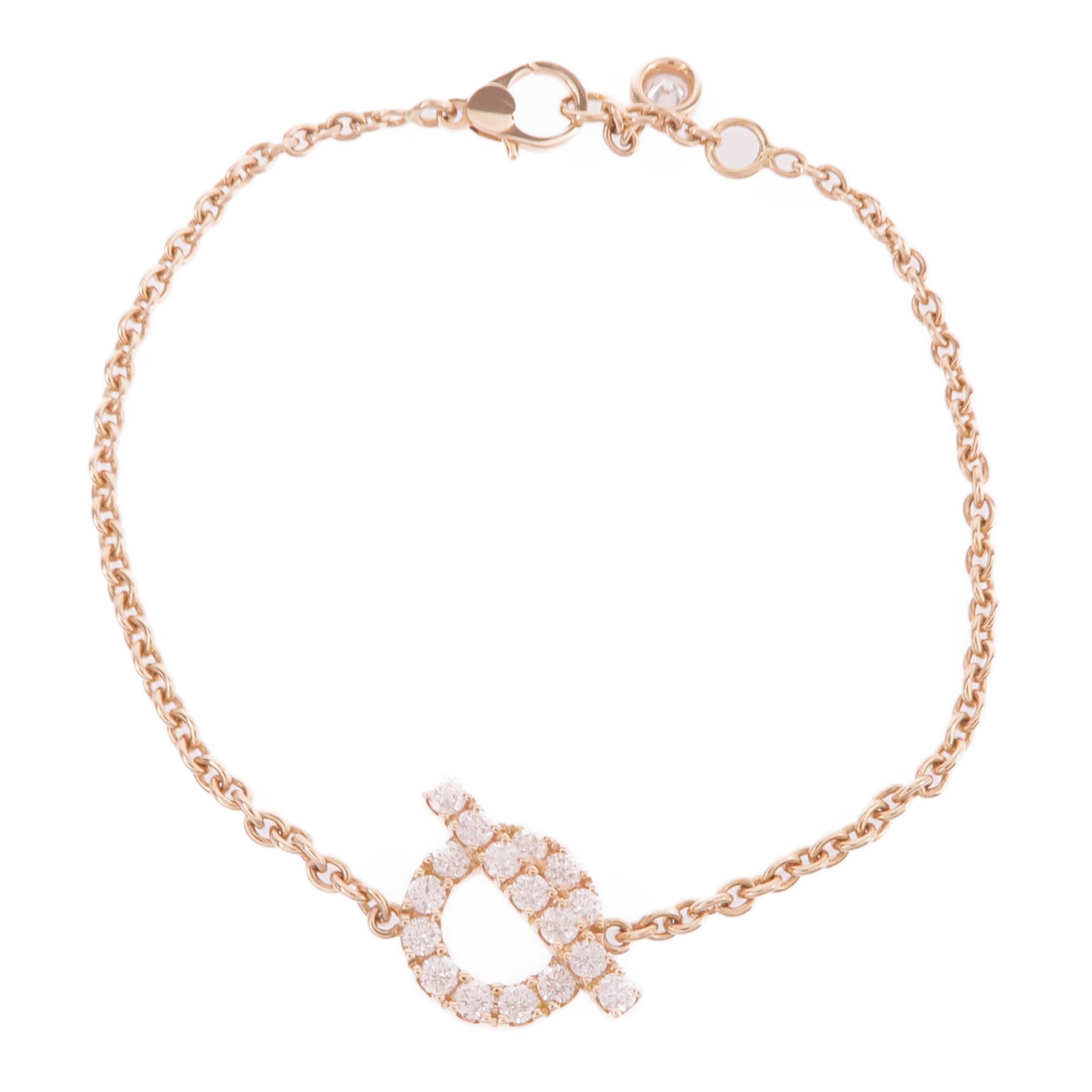 HERMES 18K白金Finesse Bracelet鑽石手鏈