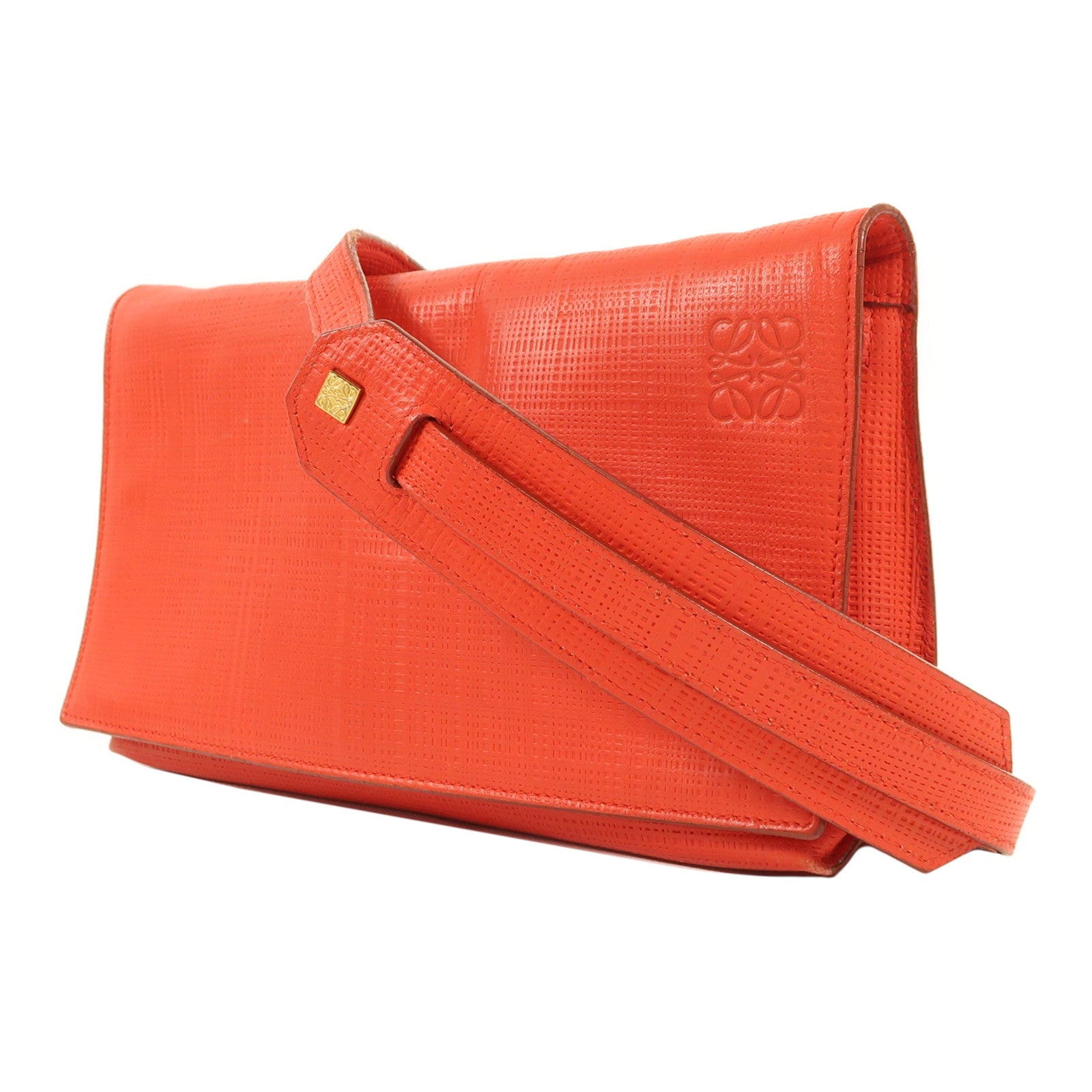 LOEWE 牛皮皮革Shoulder Bag金扣肩背袋