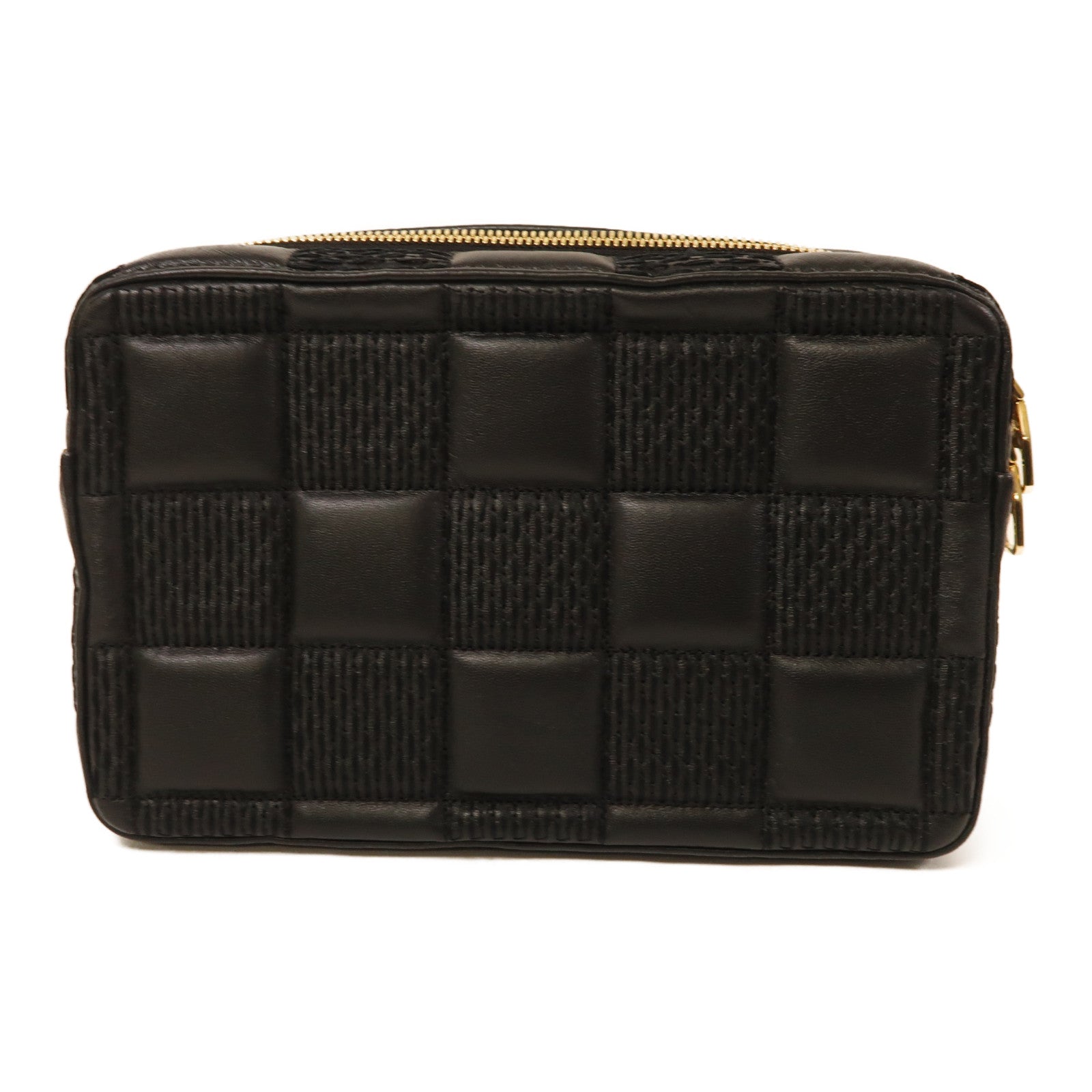 LOUIS VUITTON 羊皮皮革Troca PM金扣肩背袋黑色