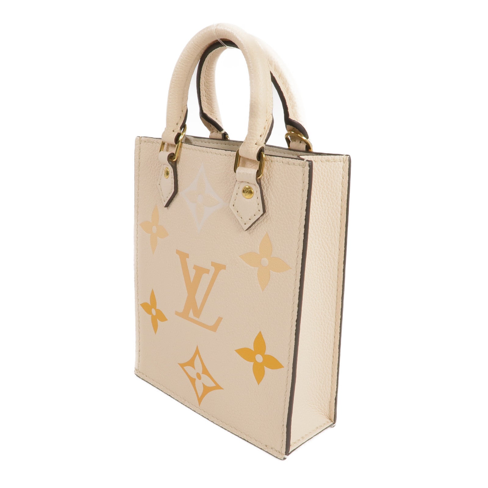 LOUIS VUITTON Monogram Empreinte Petit Sack Plat金扣手挽肩背兩用袋