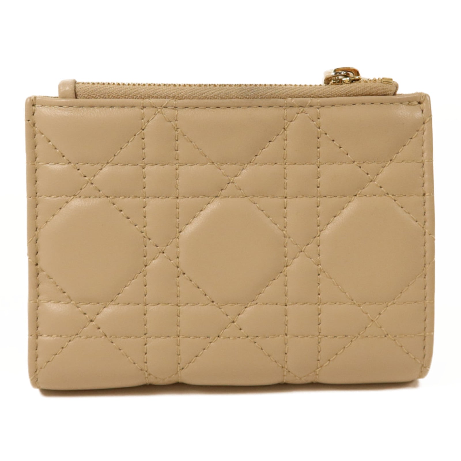 Dior 牛皮皮革Lady Dior Dahlia Wallet金扣錢包