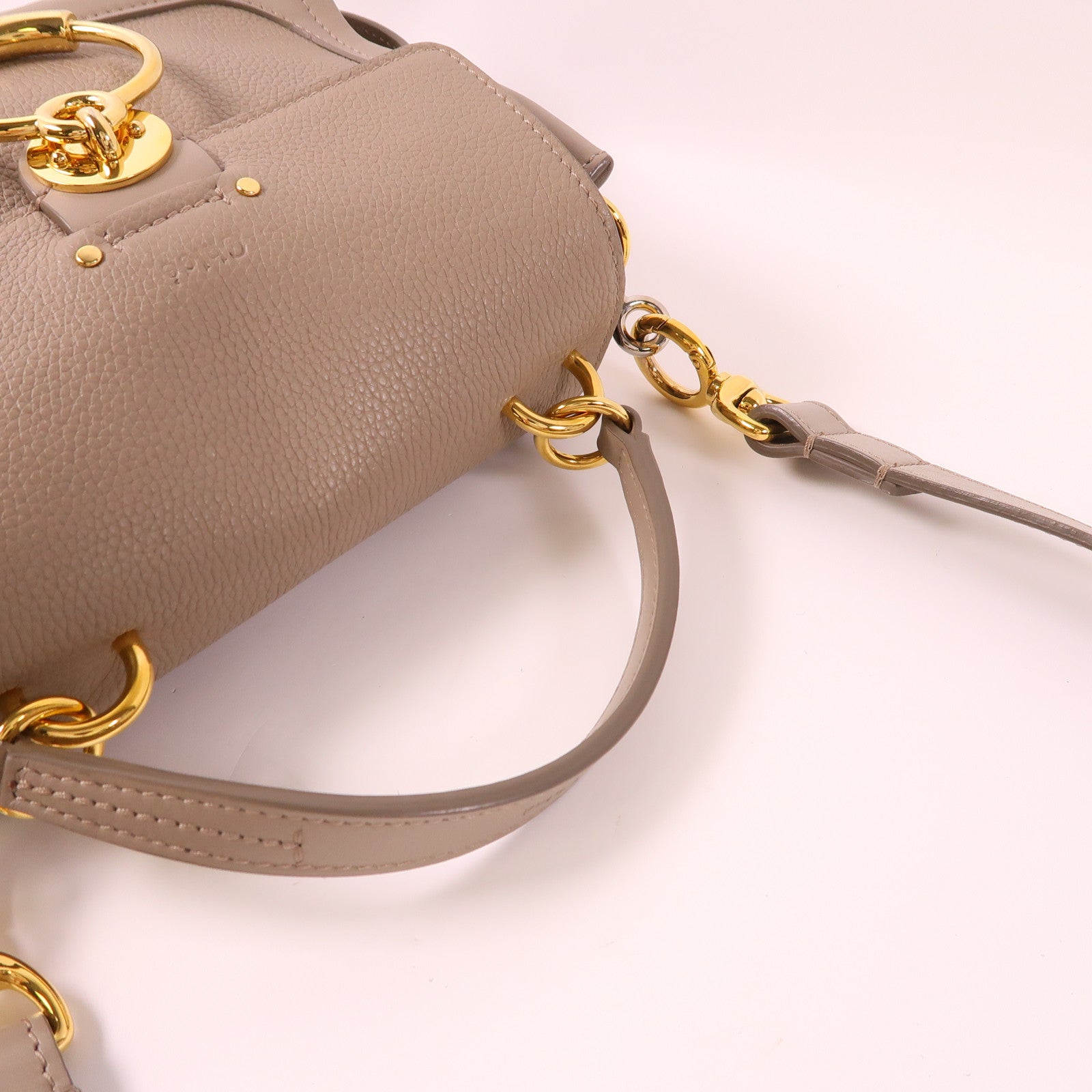 Chloe 牛皮皮革Mini Tess day手挽肩背兩用袋