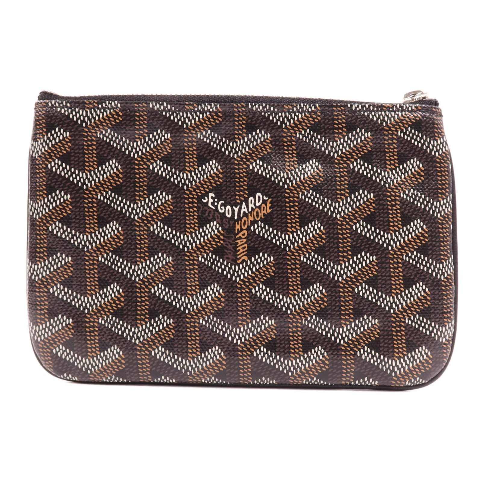 GOYARD 塗層帆布Pouch銀扣手拿包