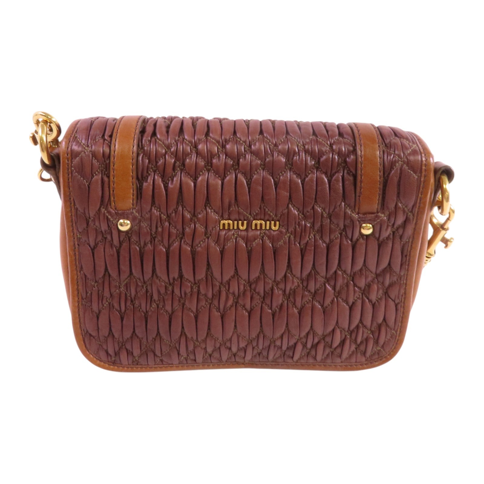 Miu Miu 羊皮皮革Shoulder Bag金扣肩背袋