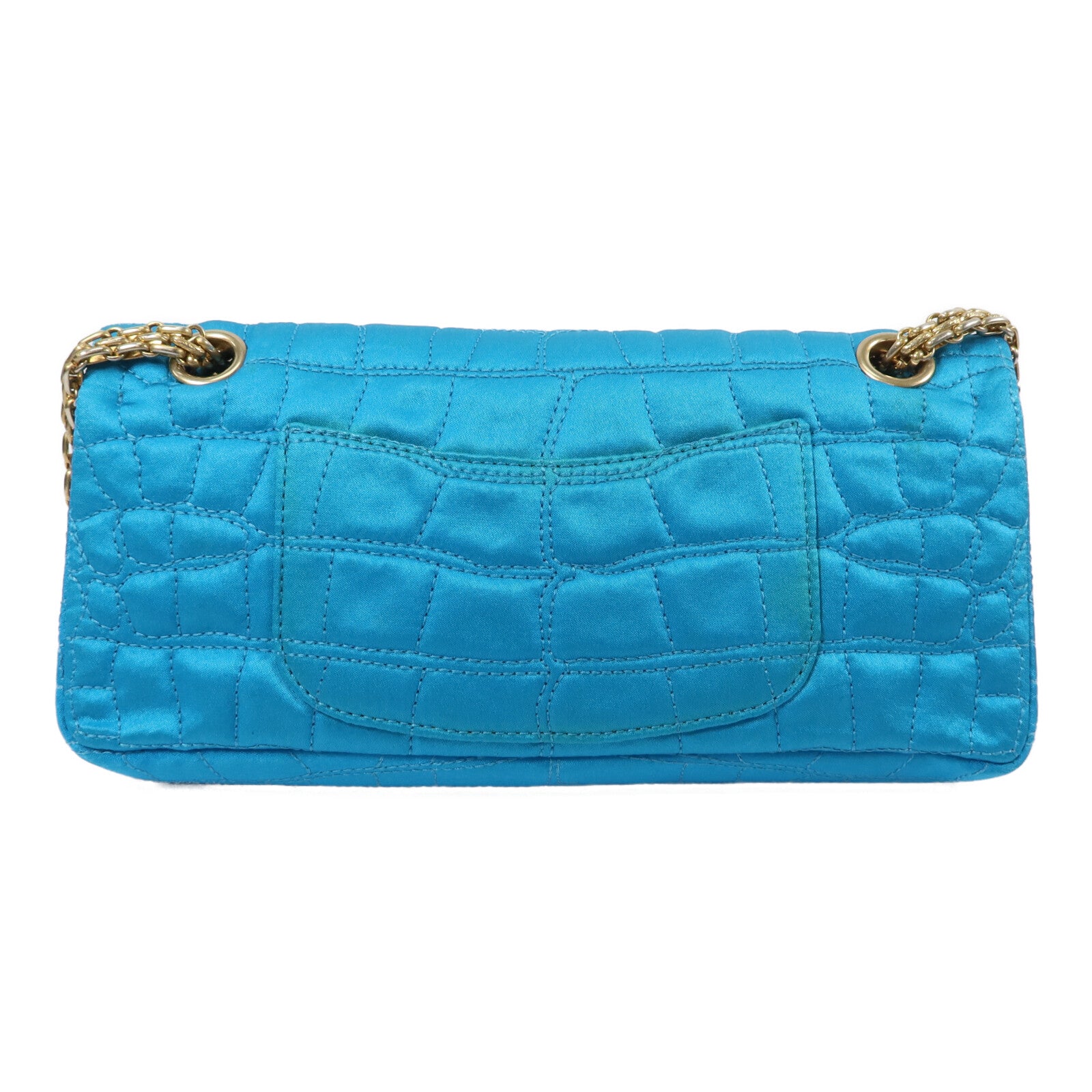 CHANEL Satin 2.55 East West鏈帶肩背袋