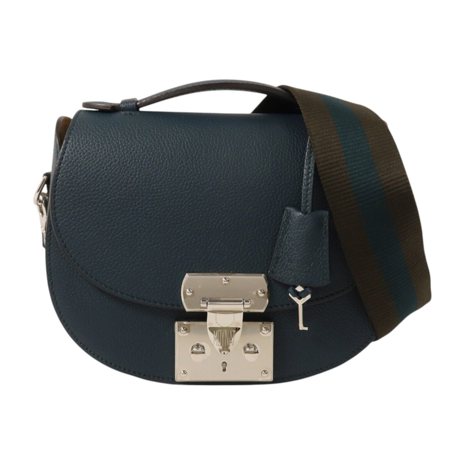 SELECTION 牛皮皮革Moynat Shoulder銀扣手挽肩背兩用袋