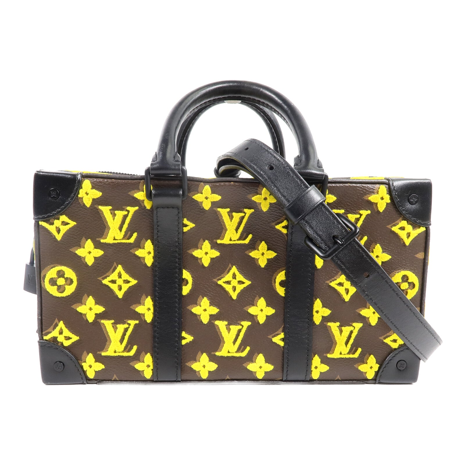 LOUIS VUITTON Monogram Tuffetage Trunk Speedy手挽肩背兩用袋