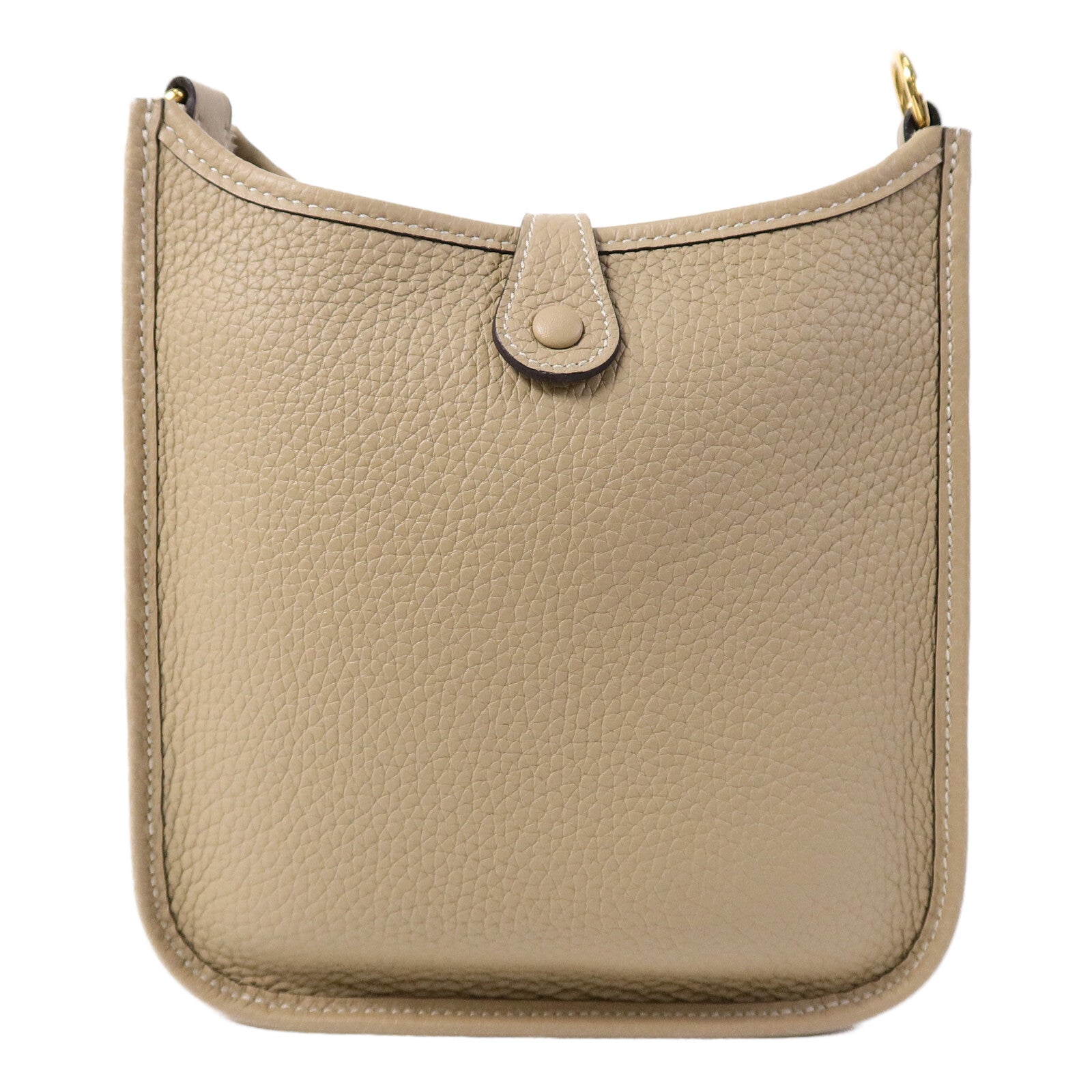 HERMES Clemence皮革Evelyne TPM肩背袋Trench/Blanc