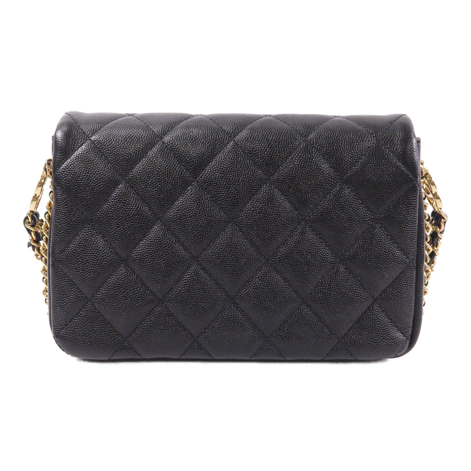 CHANEL 牛皮皮革22P Mini Flap Bag鏈帶肩背袋