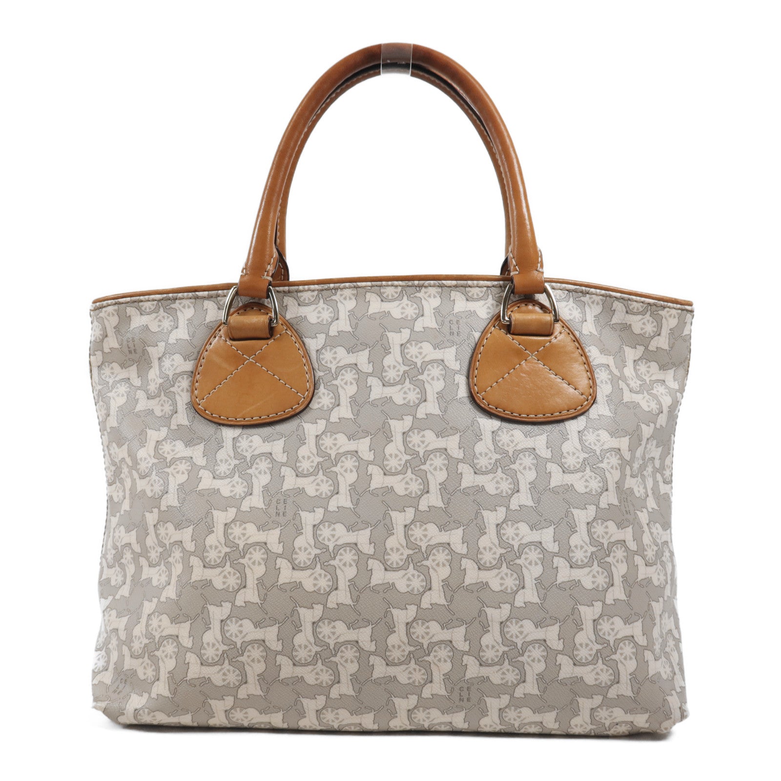 CELINE 塗層帆布Hand Bag金扣手挽袋