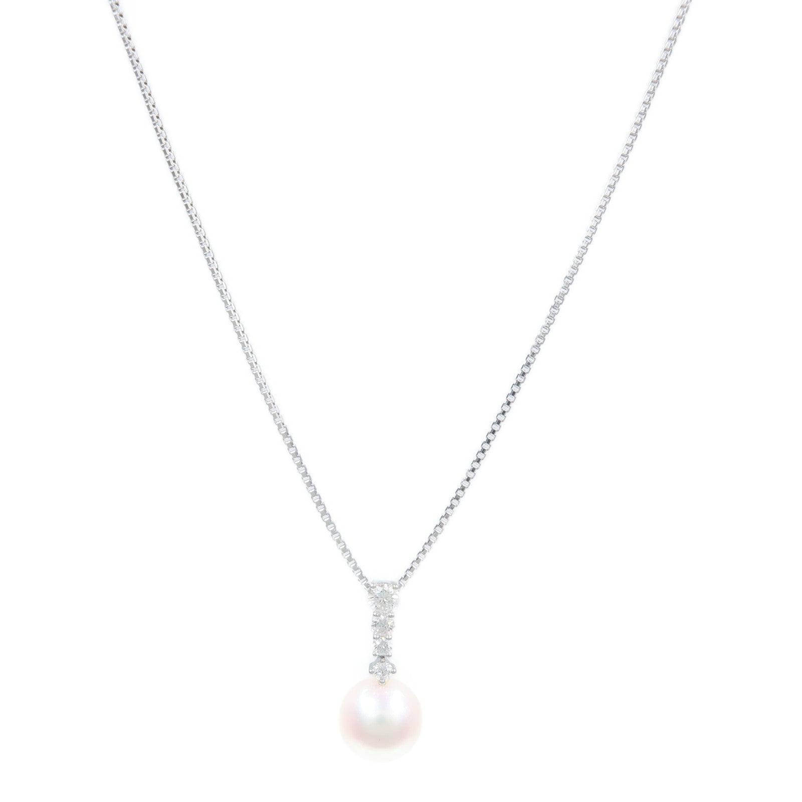 JEWELRY 18K白金/PT950鉑金Pearl Diamond Necklace珍珠項鍊