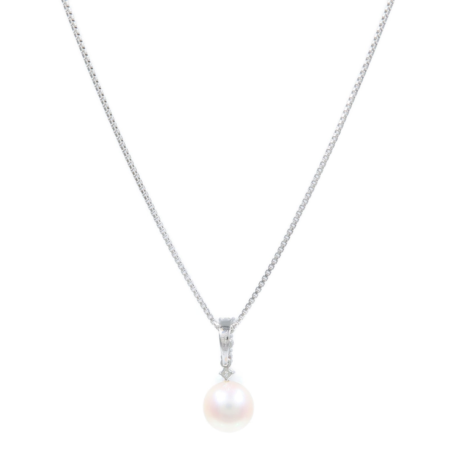 JEWELRY 18K白金/PT950鉑金Pearl Diamond Necklace珍珠項鍊