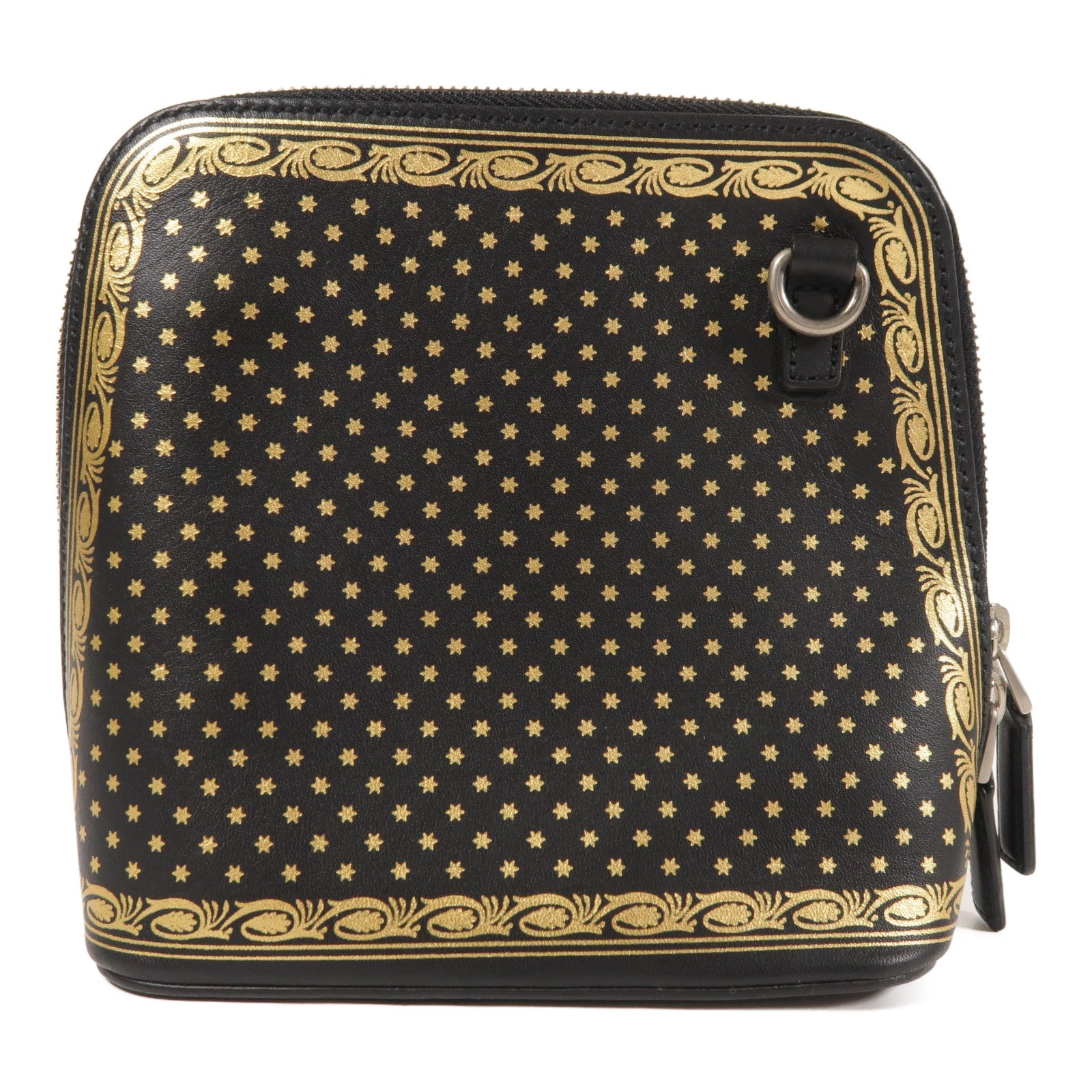 GUCCI GG Sega Mini Shoulder Bag Calfskin Leather Gold/Black