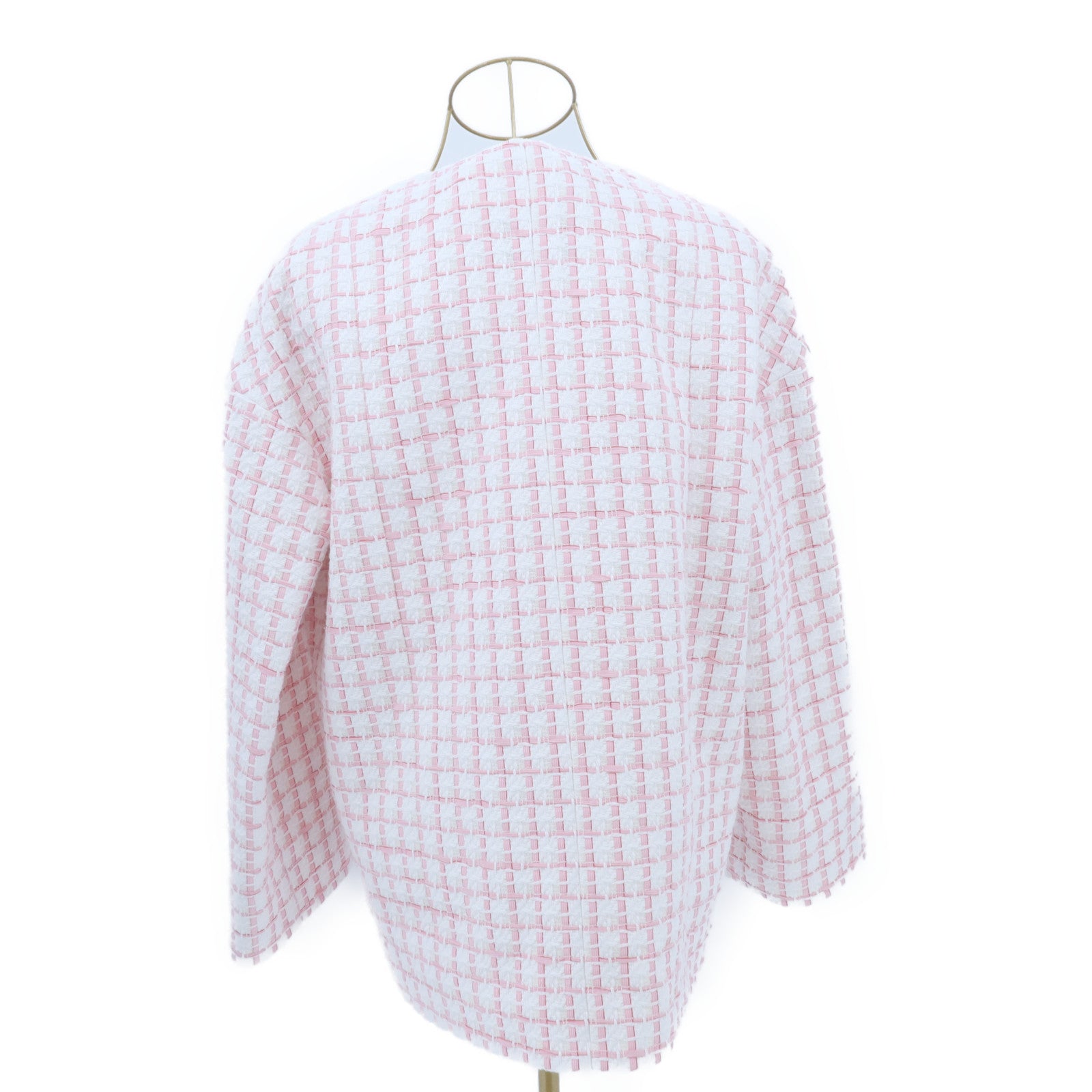 CHANEL Cotton/Acrylic Collarless Jacket外套