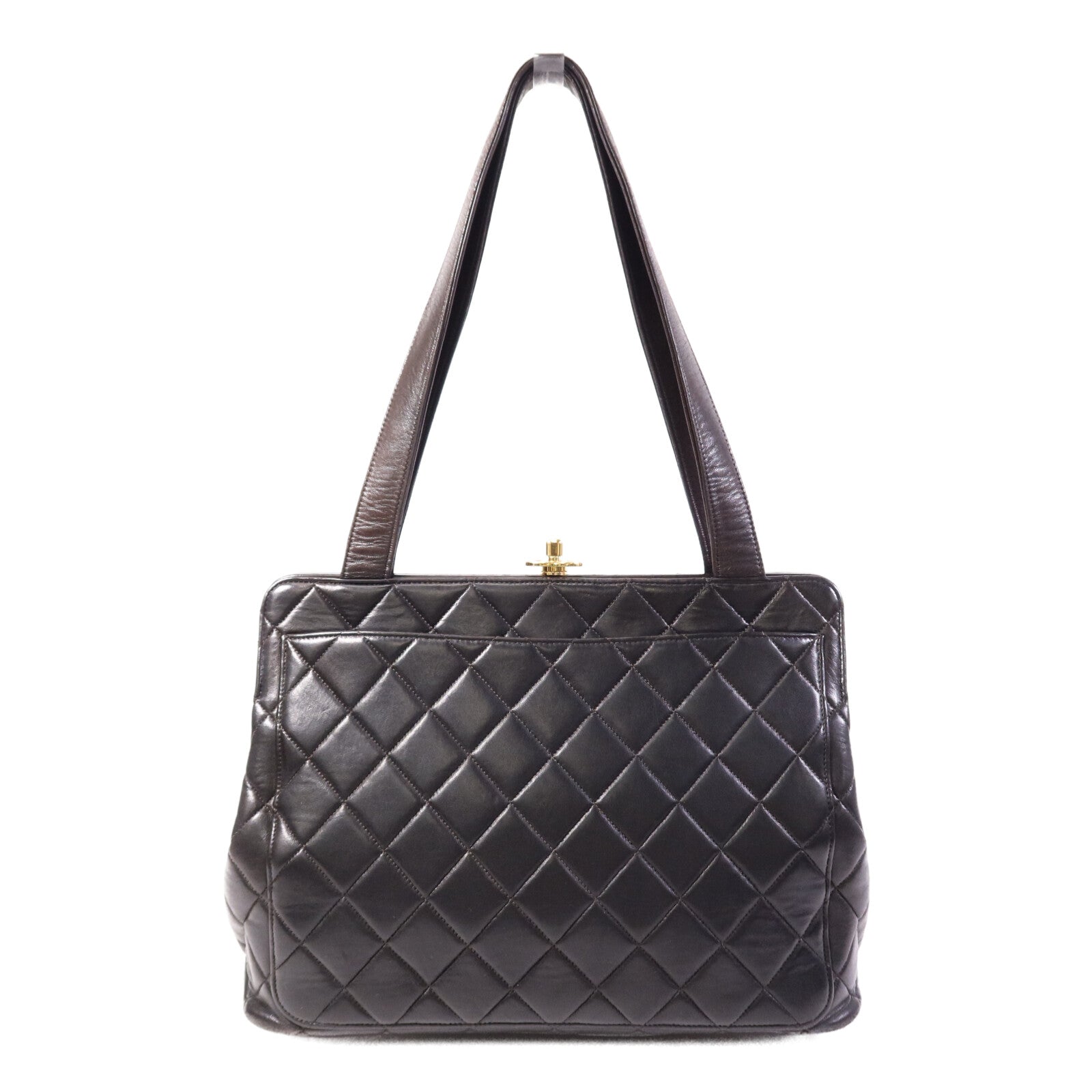 CHANEL 羊皮皮革Vintage Shoulder Bag金扣肩背袋