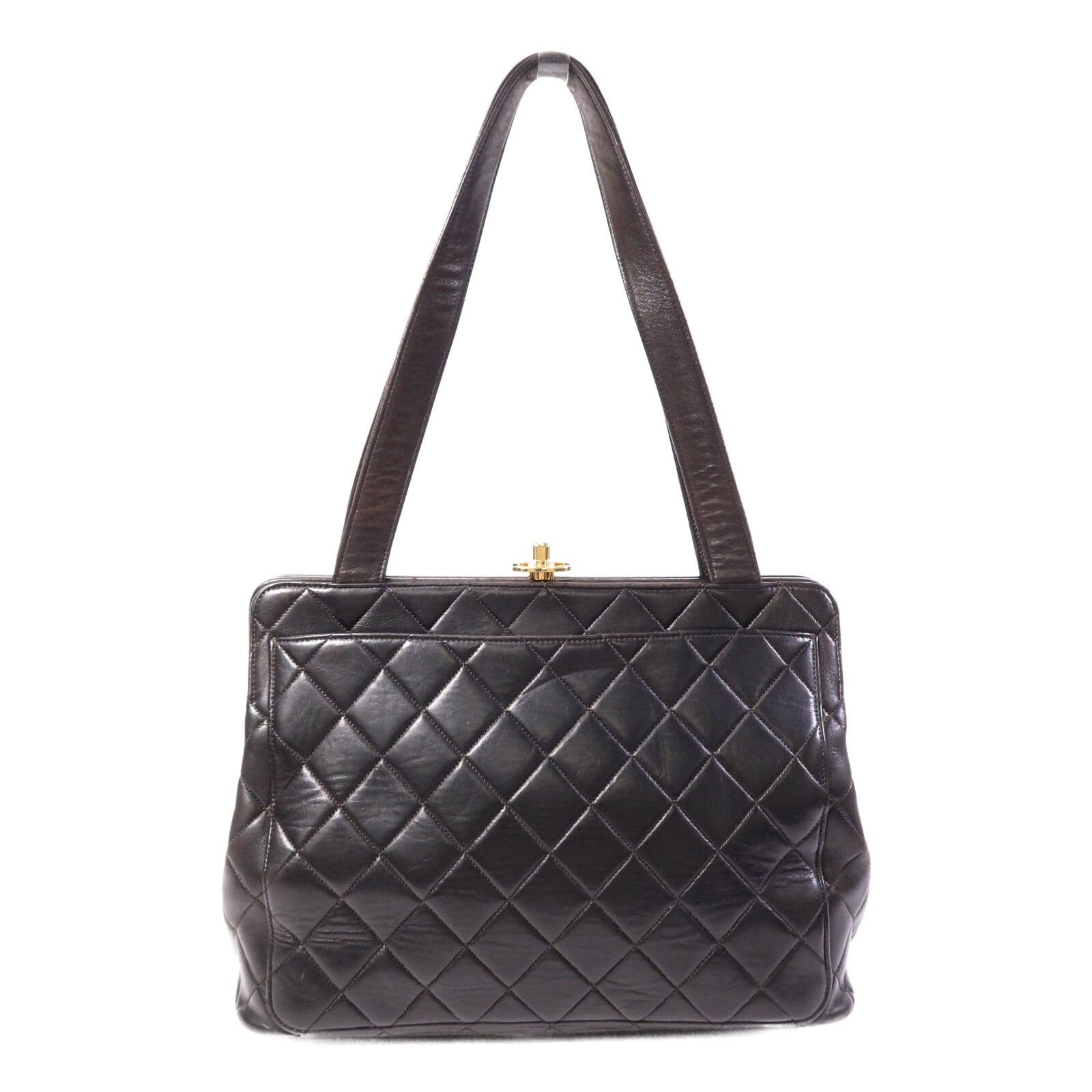 CHANEL 羊皮皮革Vintage Shoulder Bag金扣肩背袋