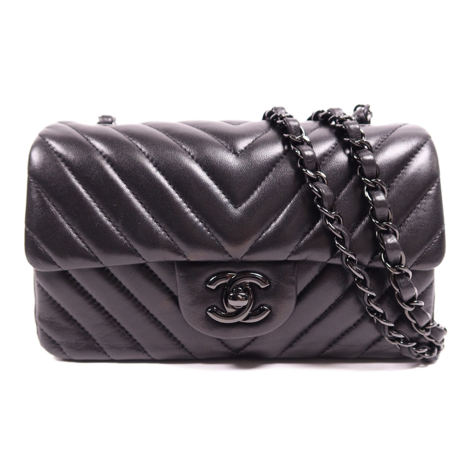 CHANEL 羊皮皮革Mini Classic 20肩背袋