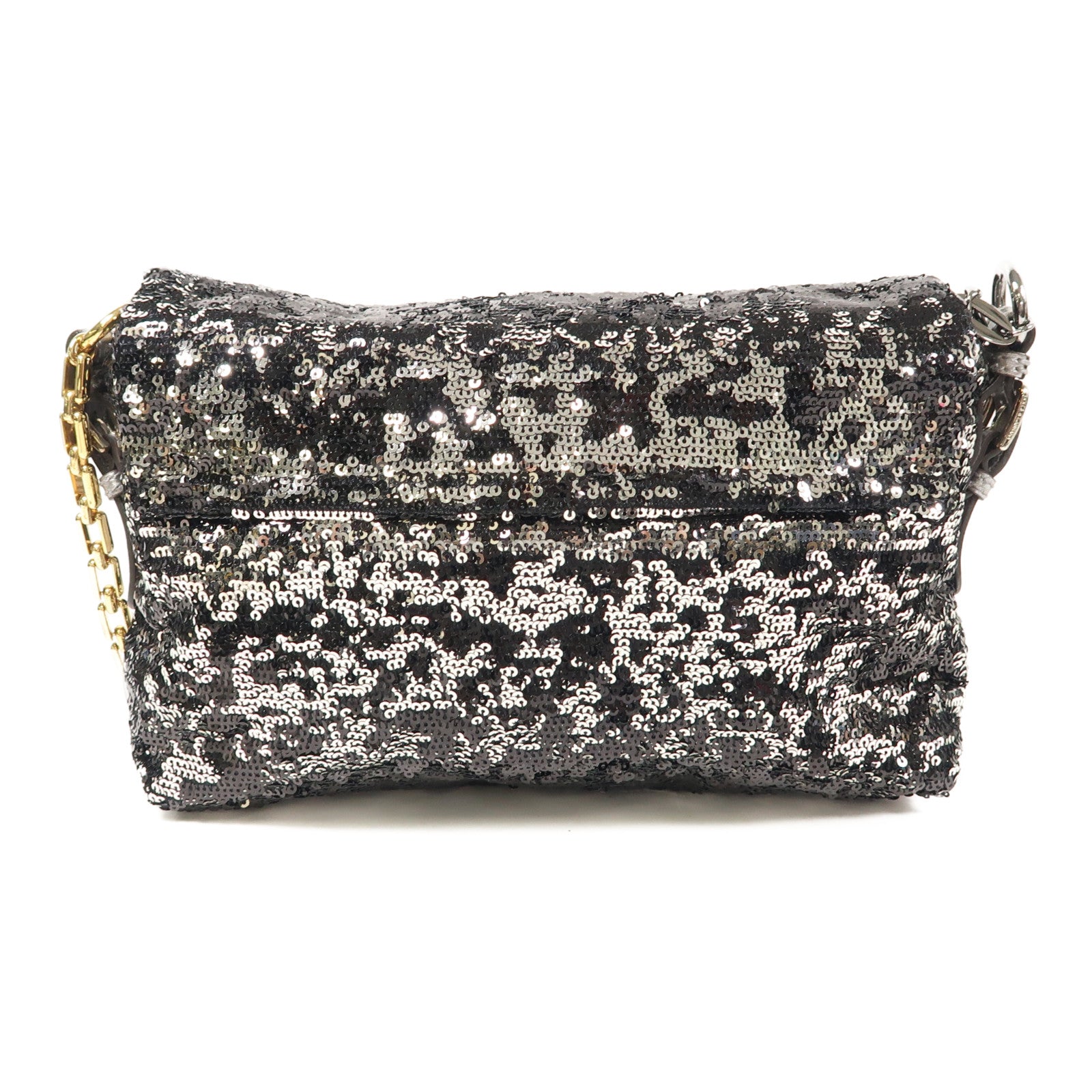 D&G 亮片Miss Charles Flag Bag鏈帶肩背袋