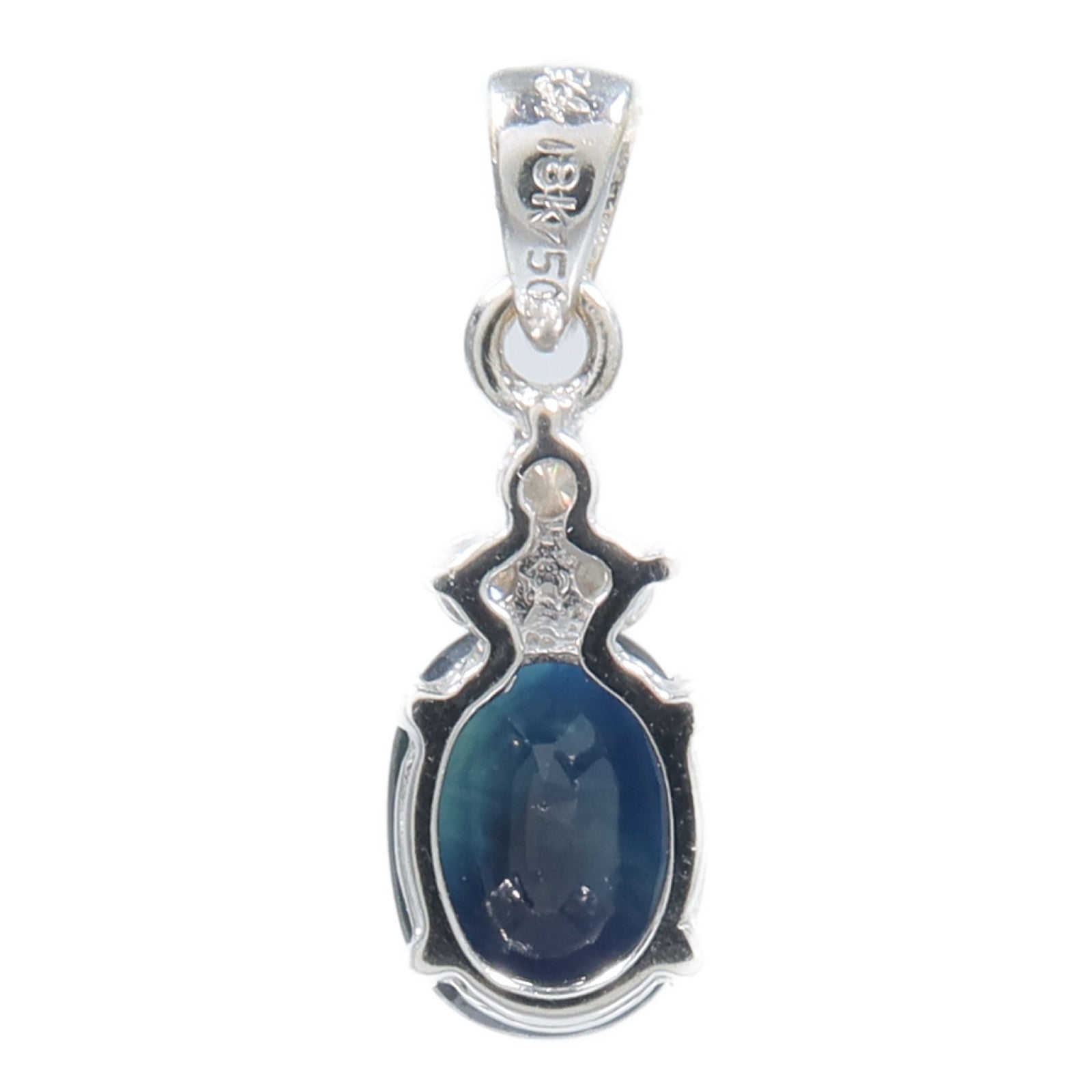 JEWELRY 18K白金Color Stone Top彩色寶石吊墜