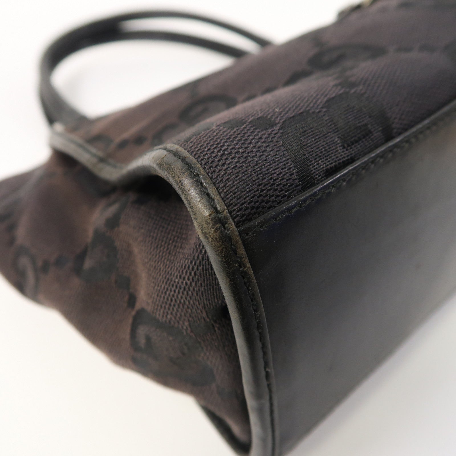 GUCCI 【激減優惠】帆布Jackie銀扣肩背袋黑色