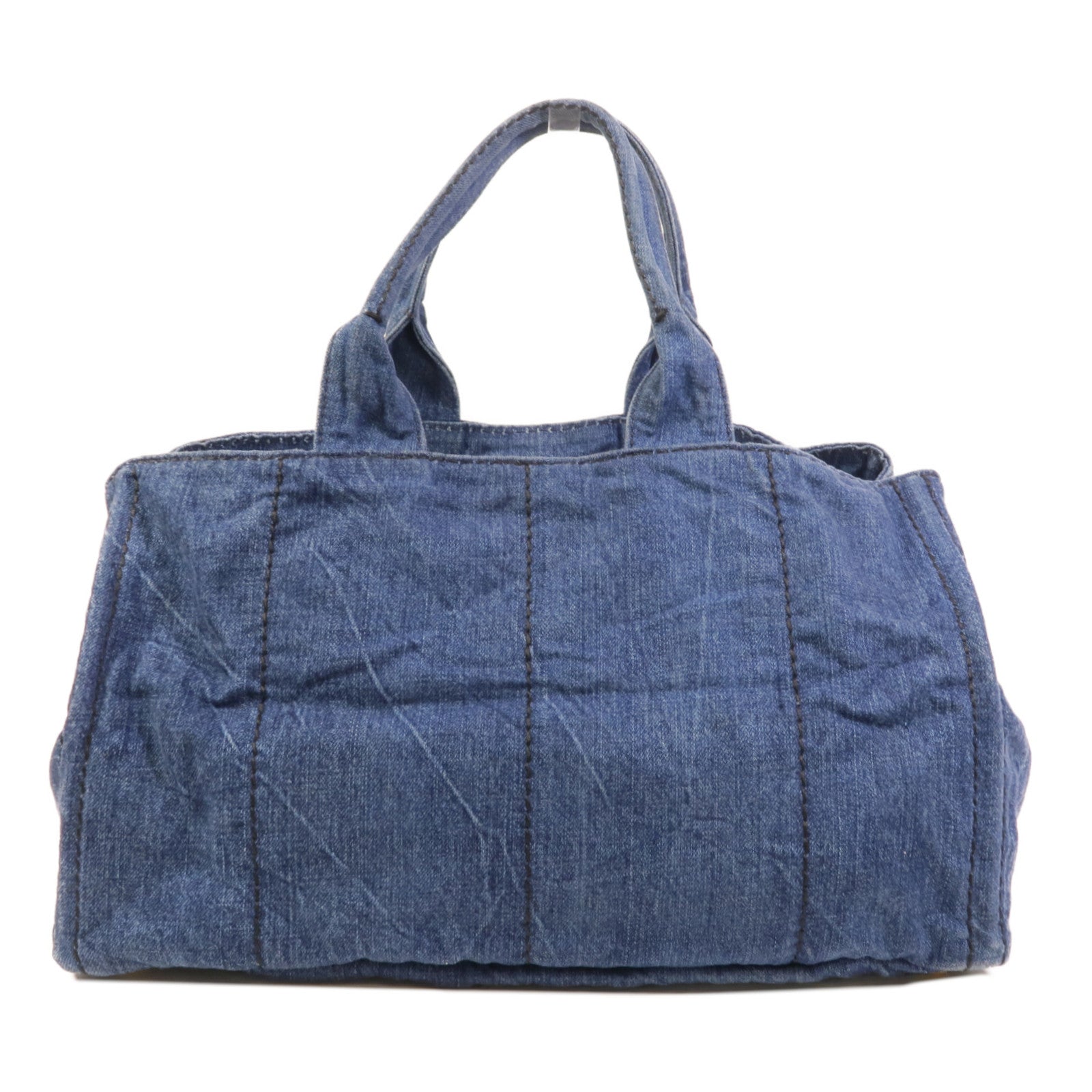PRADA 牛仔布Canapa Large Tote手挽袋