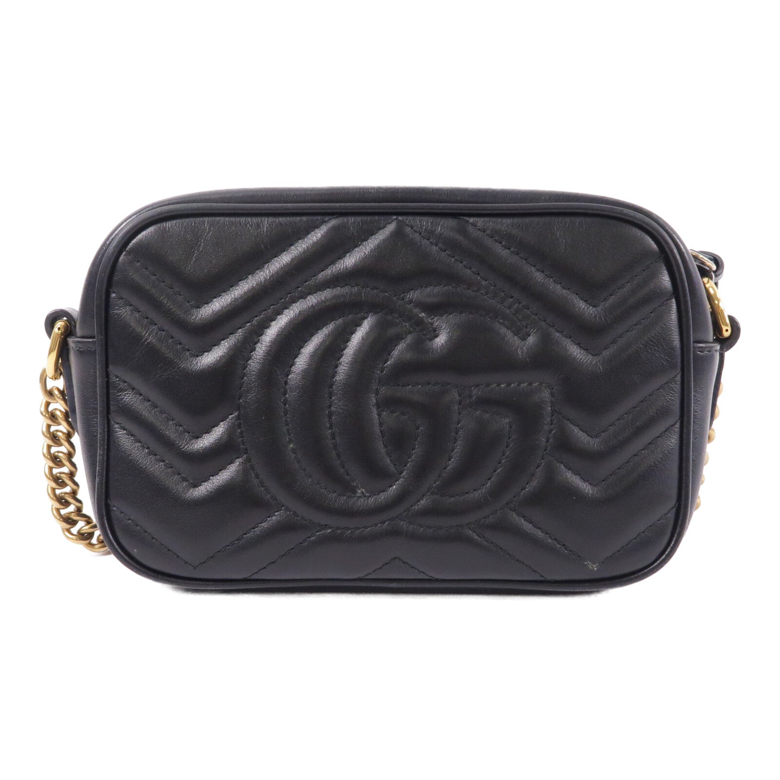 GUCCI 牛皮皮革GG Marmont Bag鏈帶肩背袋